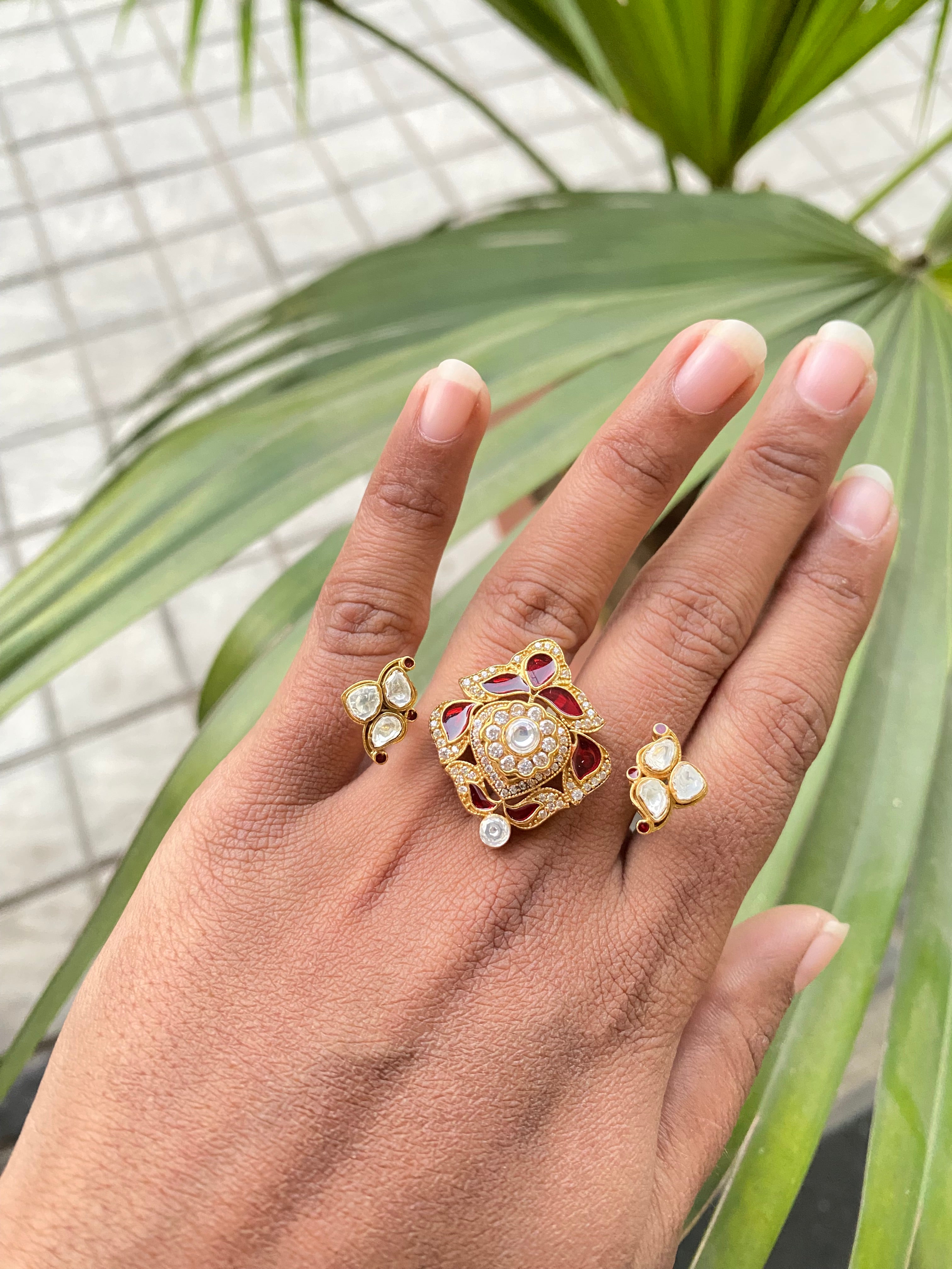 Double Finger Moissanite Ring