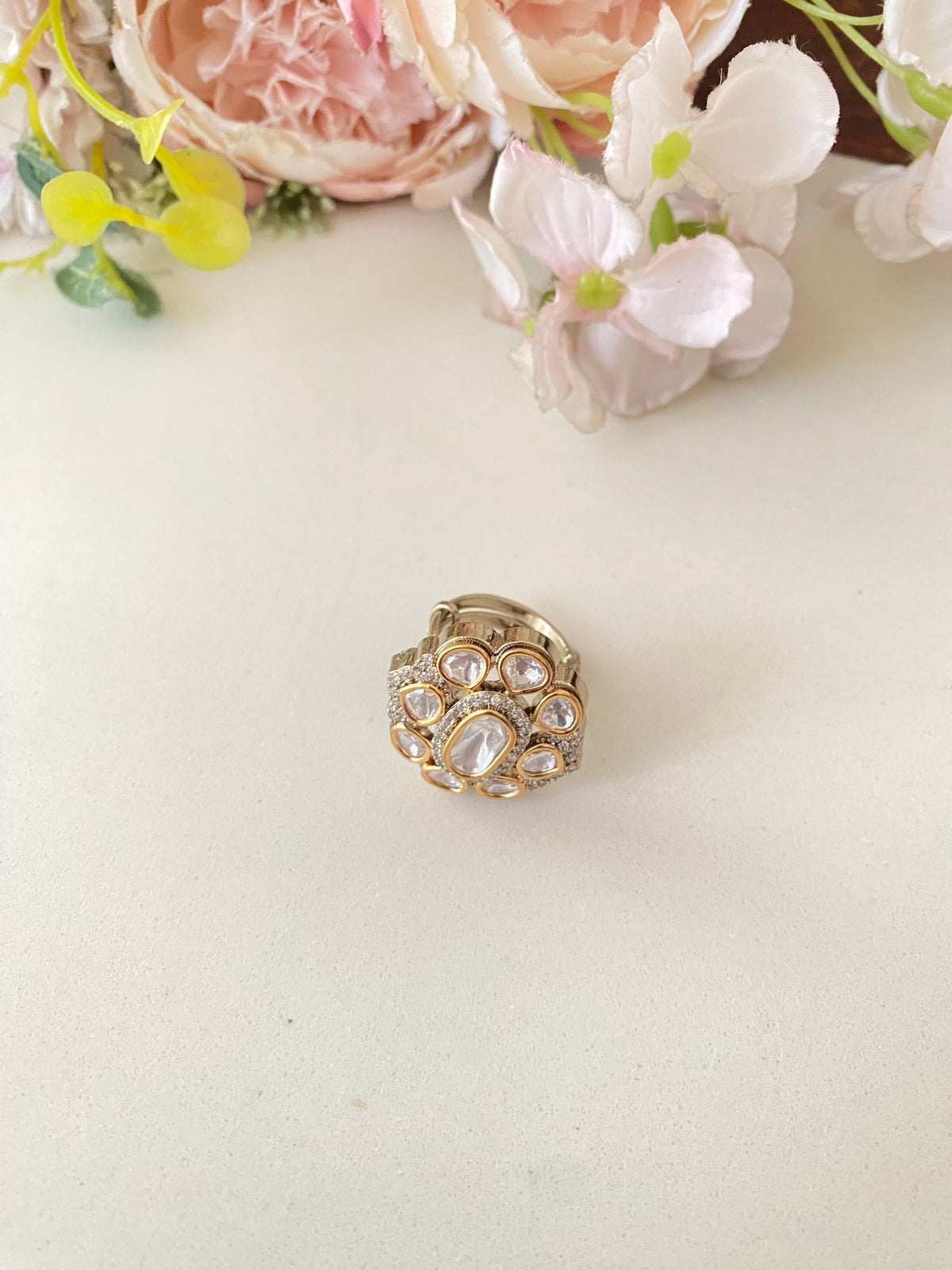 Gold plated Moissanite Ring