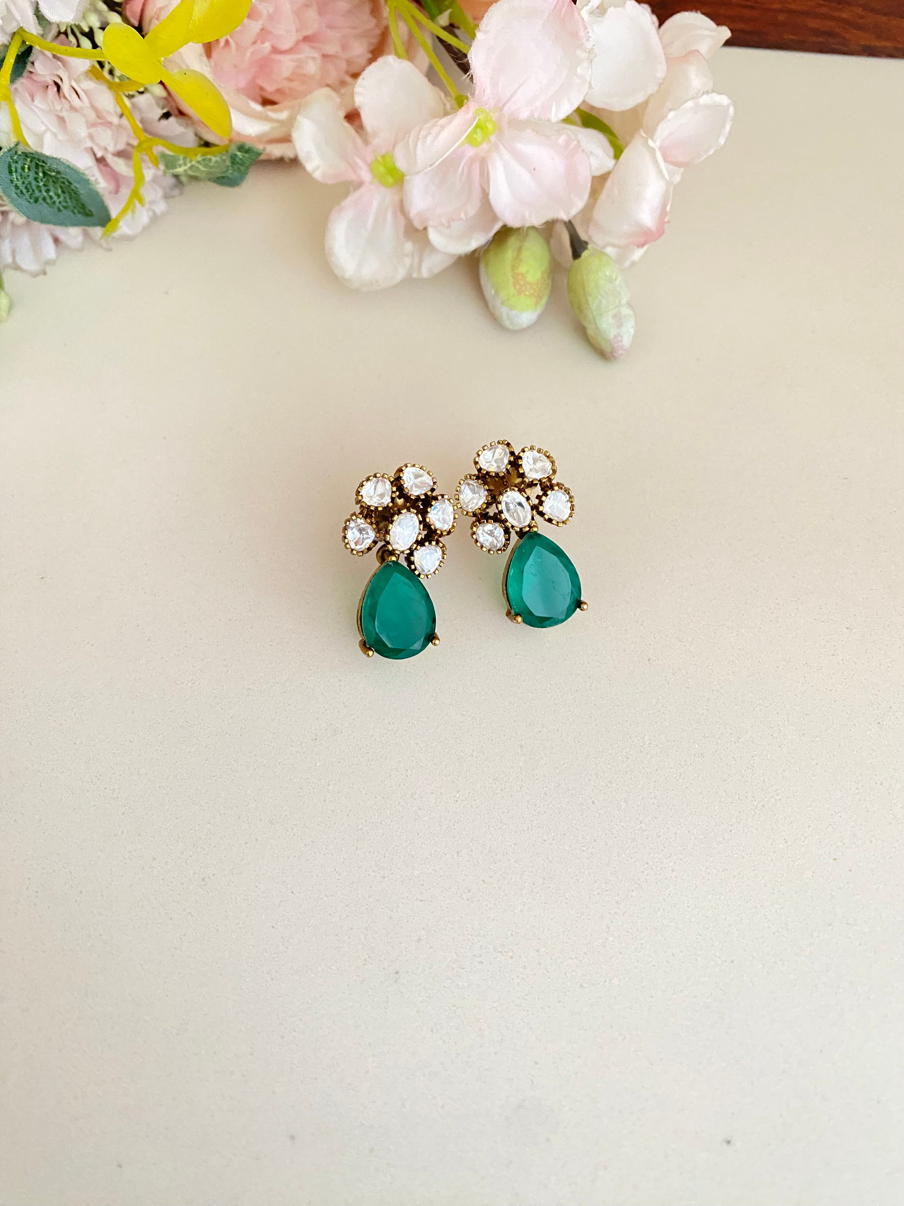 Gold plated Moissanite Studs