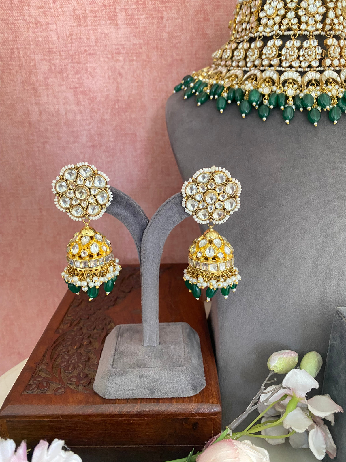 Kundan Gold plated Bridal Necklace Set
