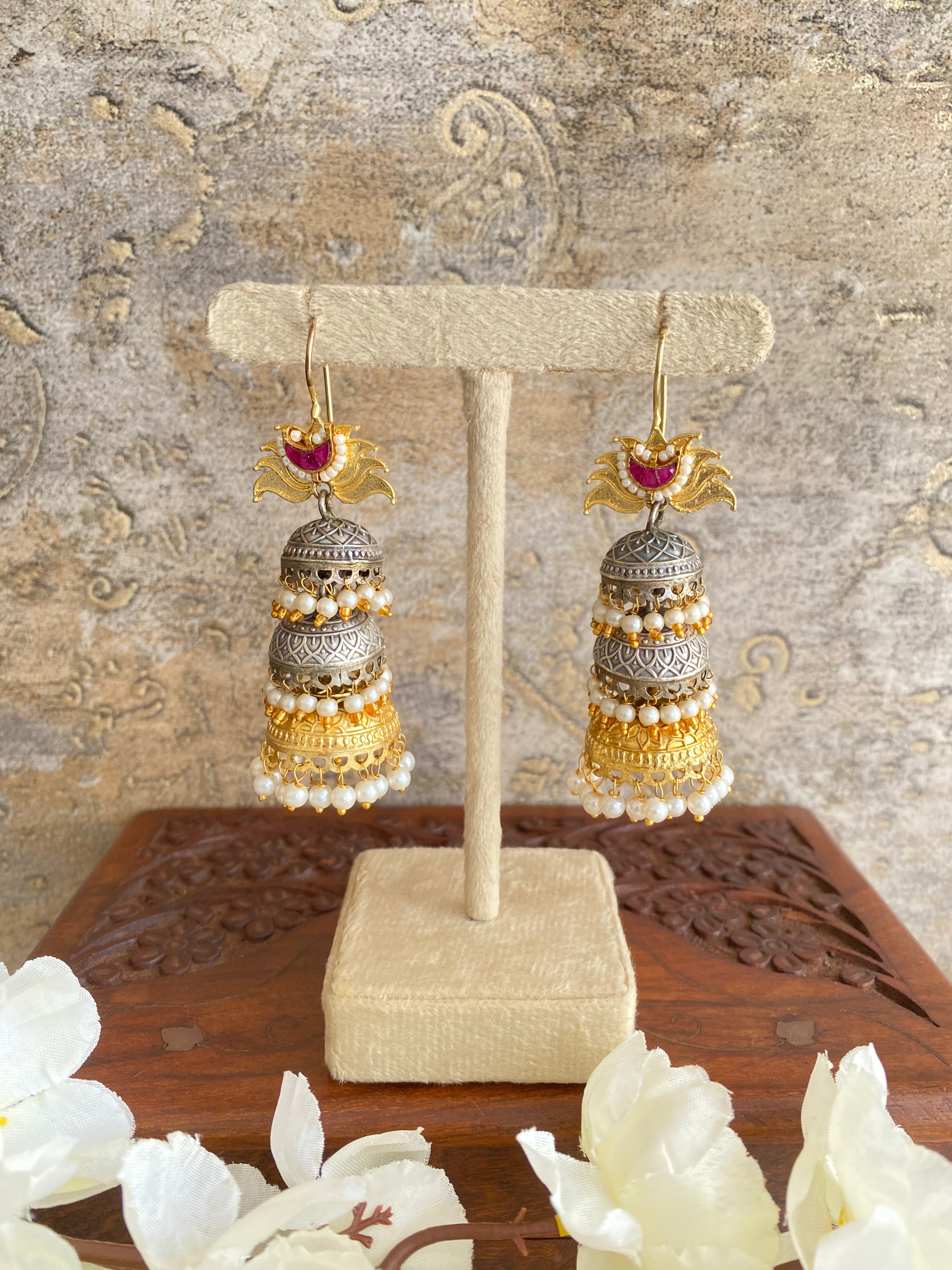 Oxidised Earring