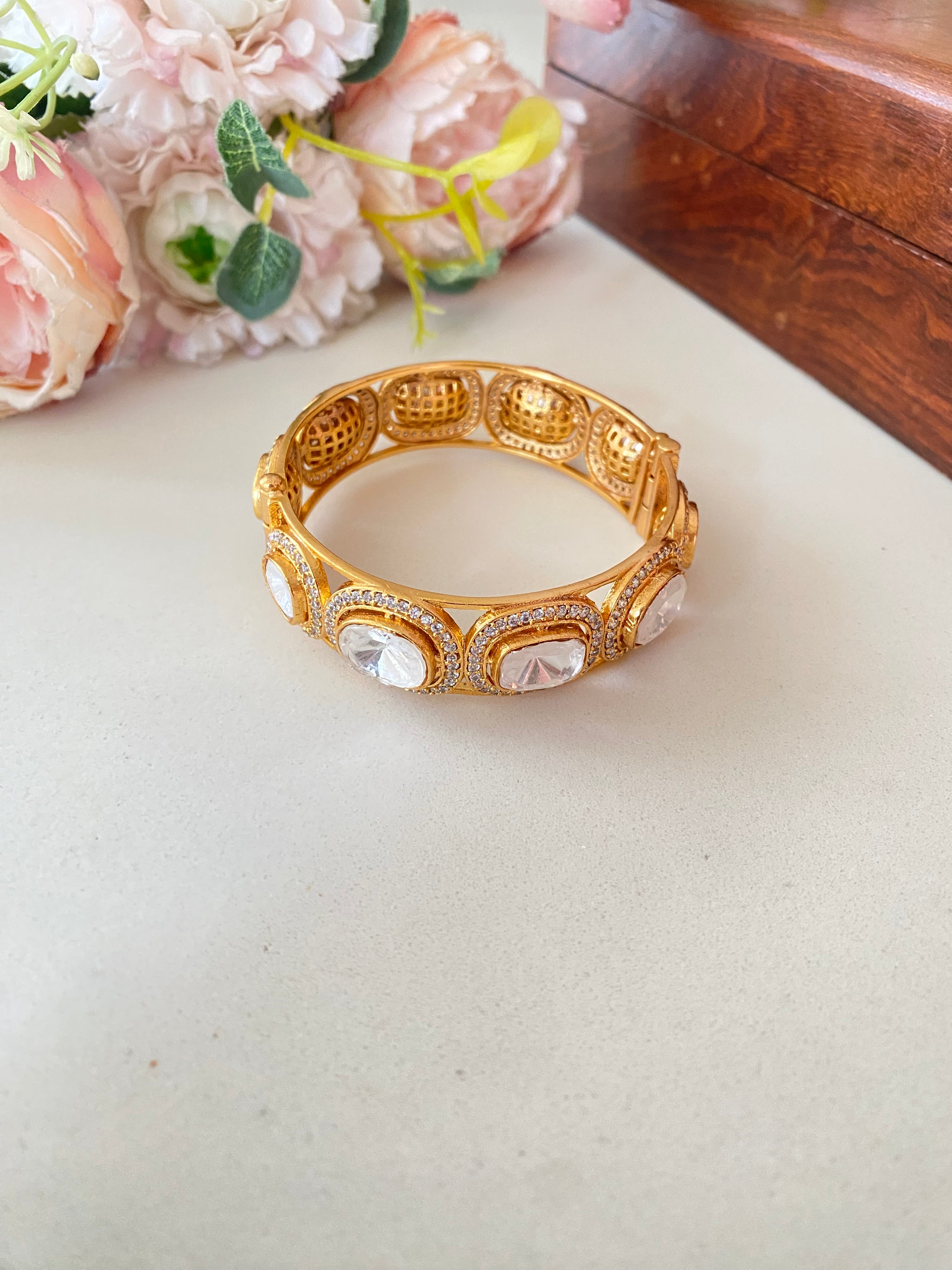 Gold Plated Moissanite Bracelet
