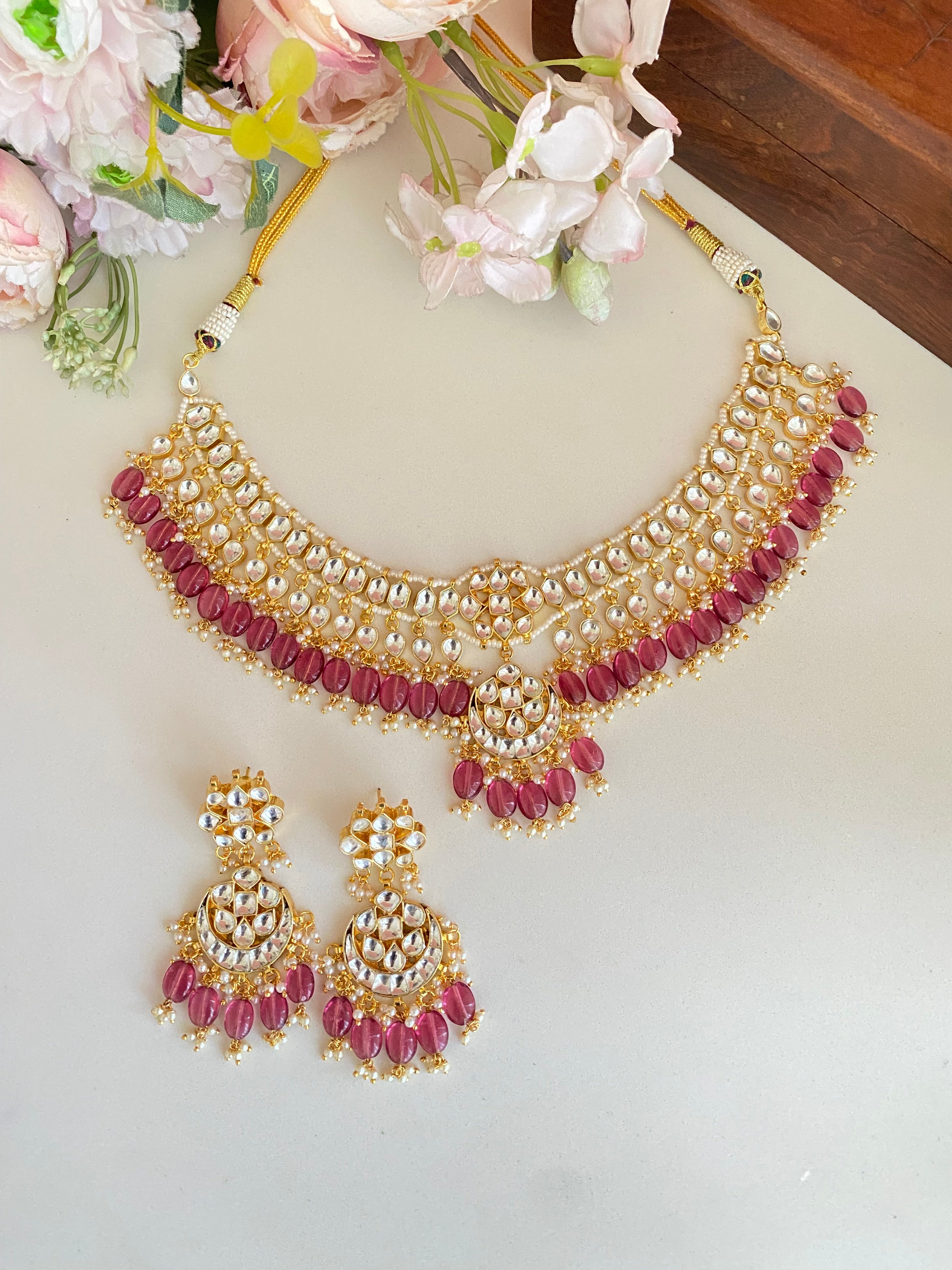 Kundan Gold plated Necklace Set