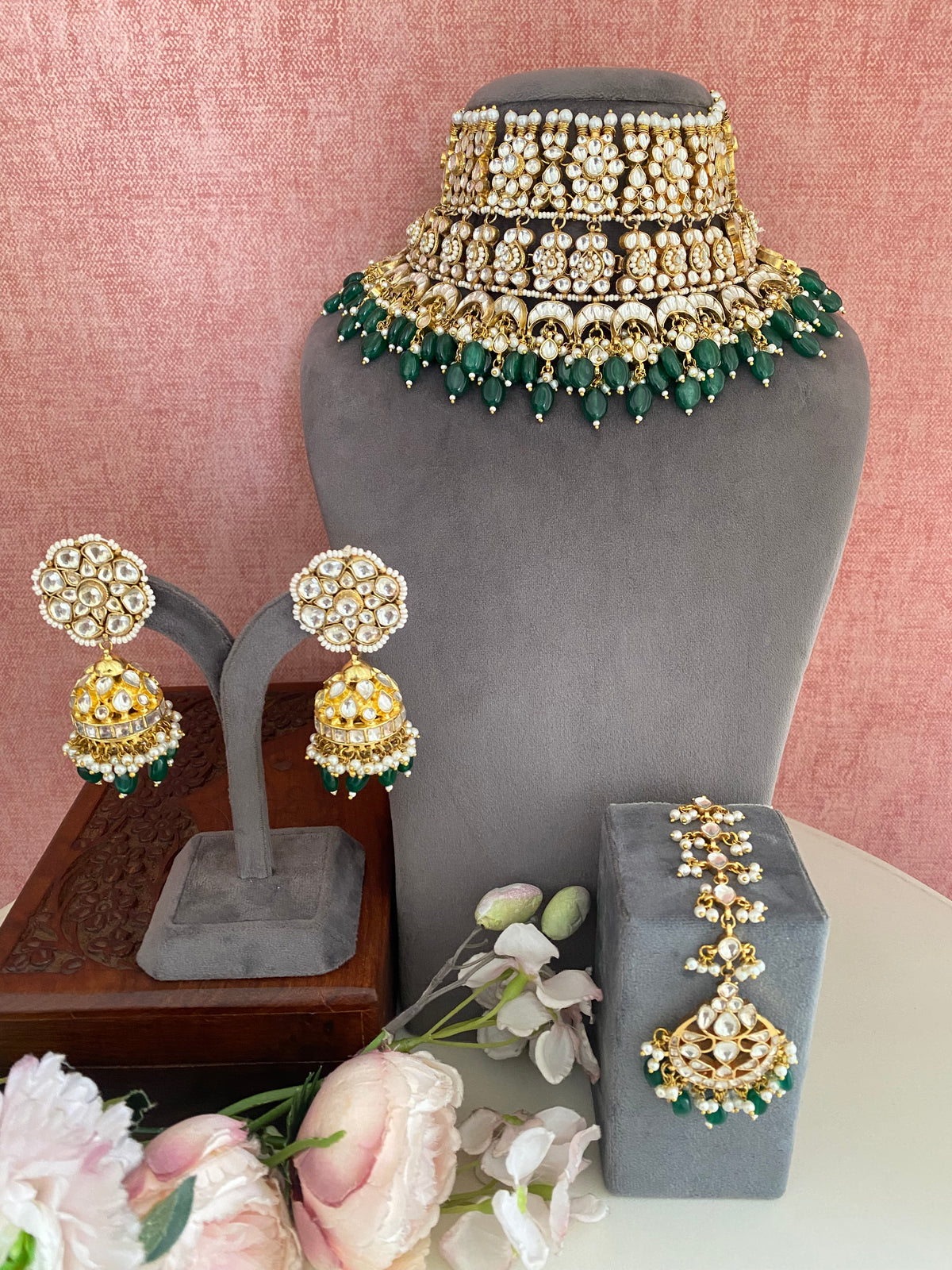 Kundan Gold plated Bridal Necklace Set