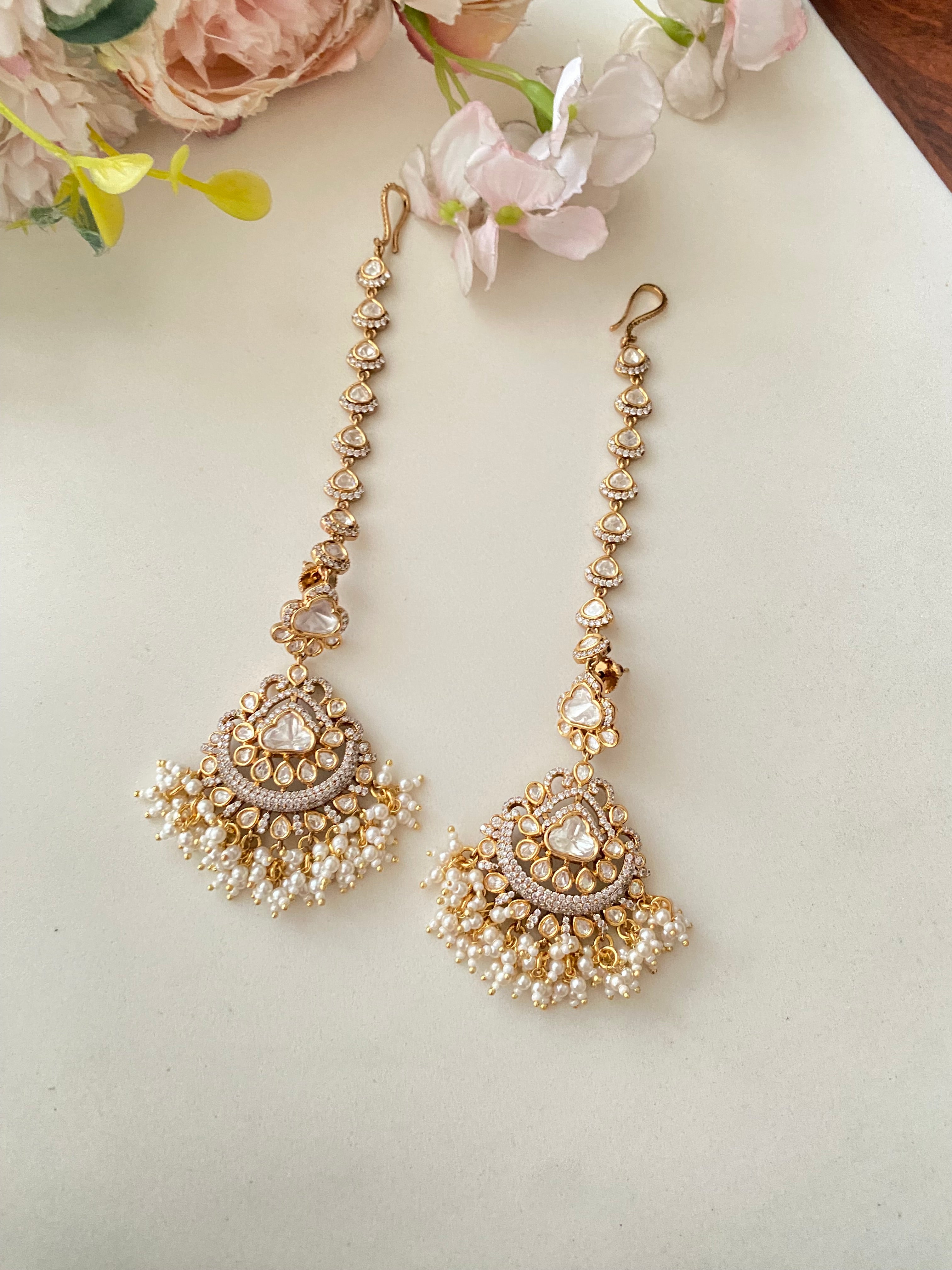 Moissanite Polki Earring
