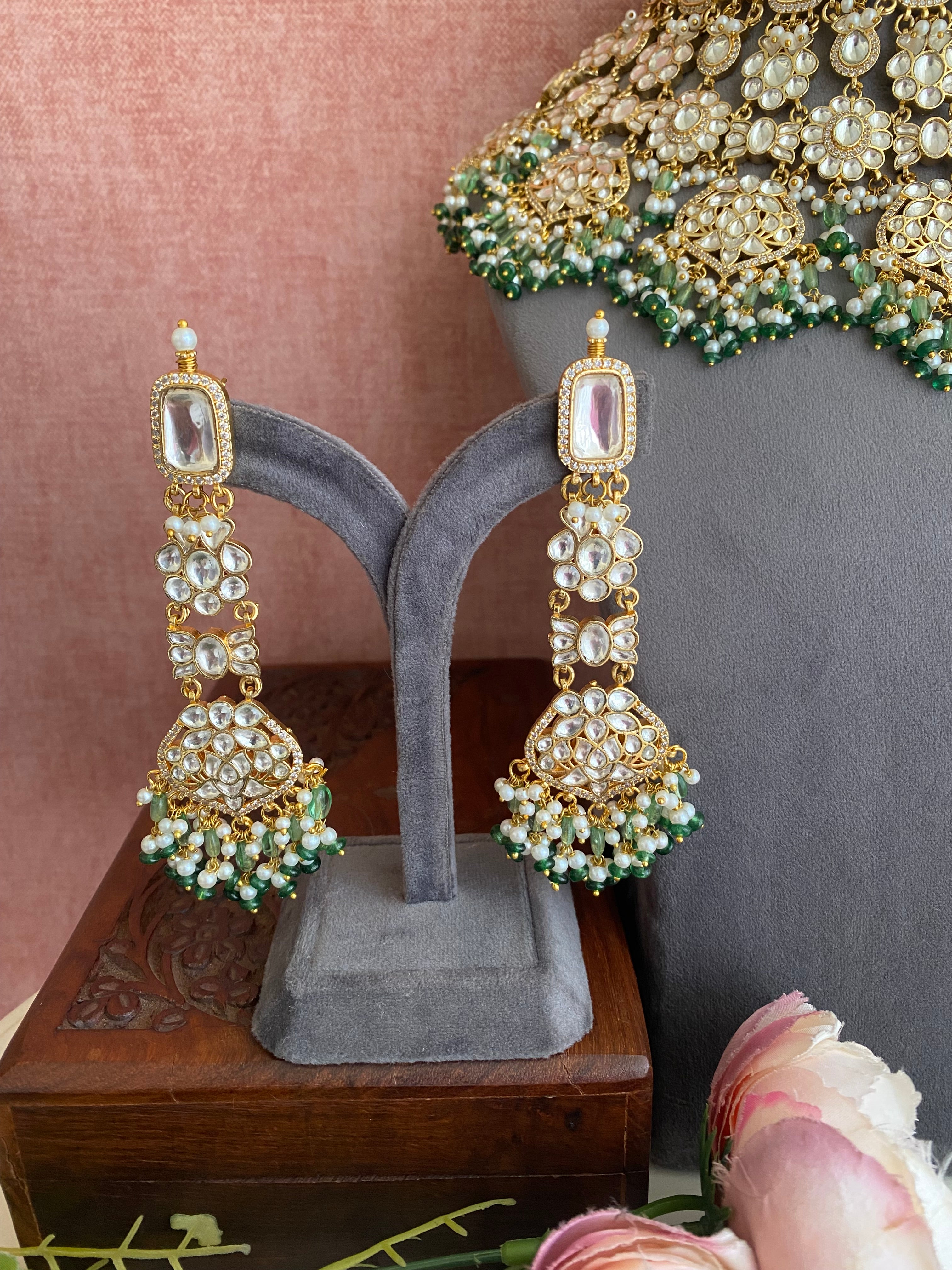 Gold plated Kundan Bridal Necklace Set