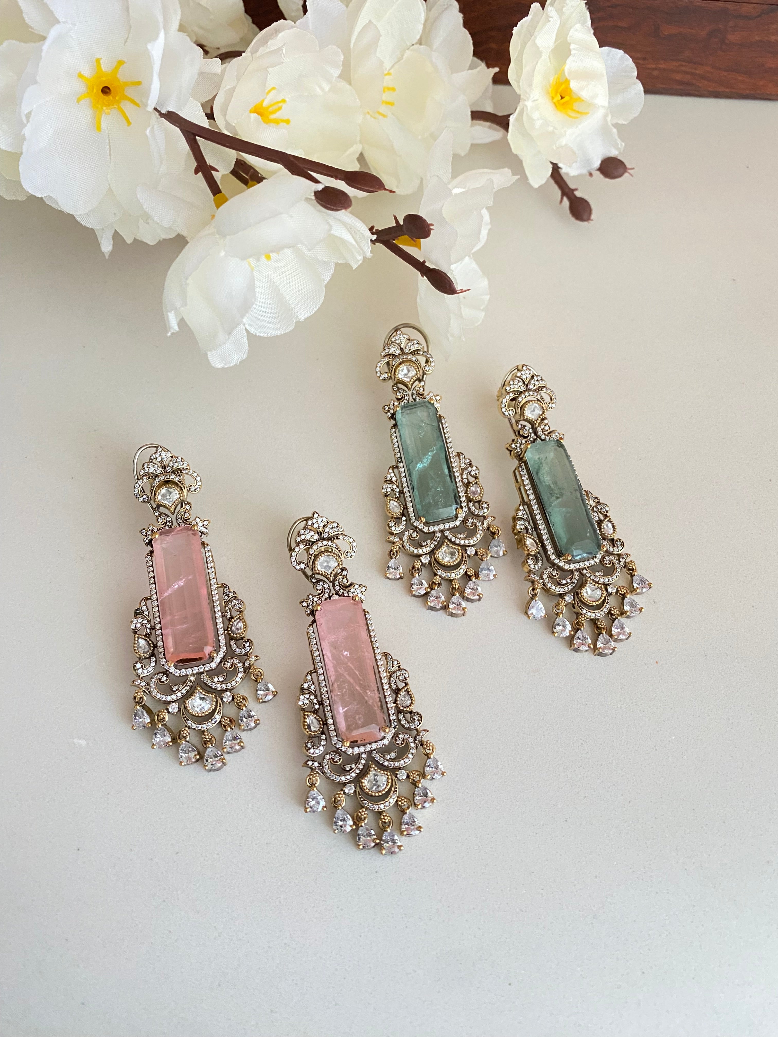 Gold plated Moissanite Earrings