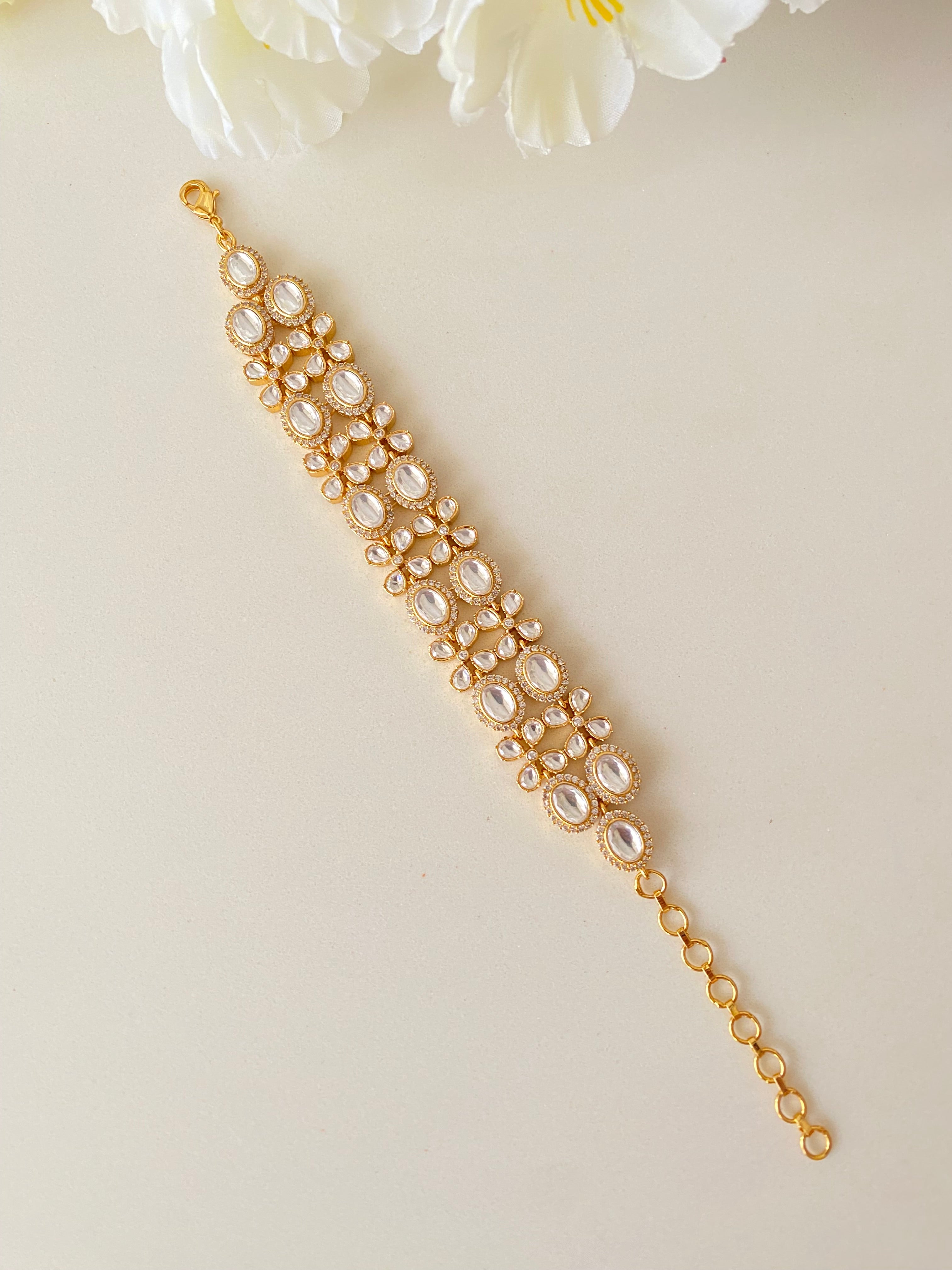 Gold plated Moissanite Bracelet