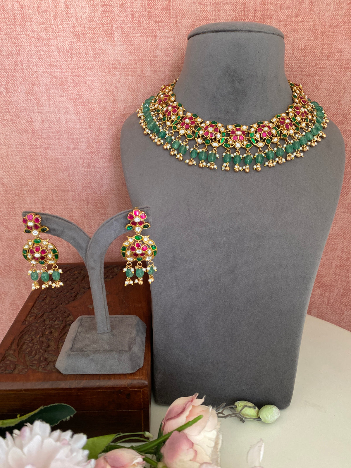 Gold plated Mossanite Multi Necklace Set