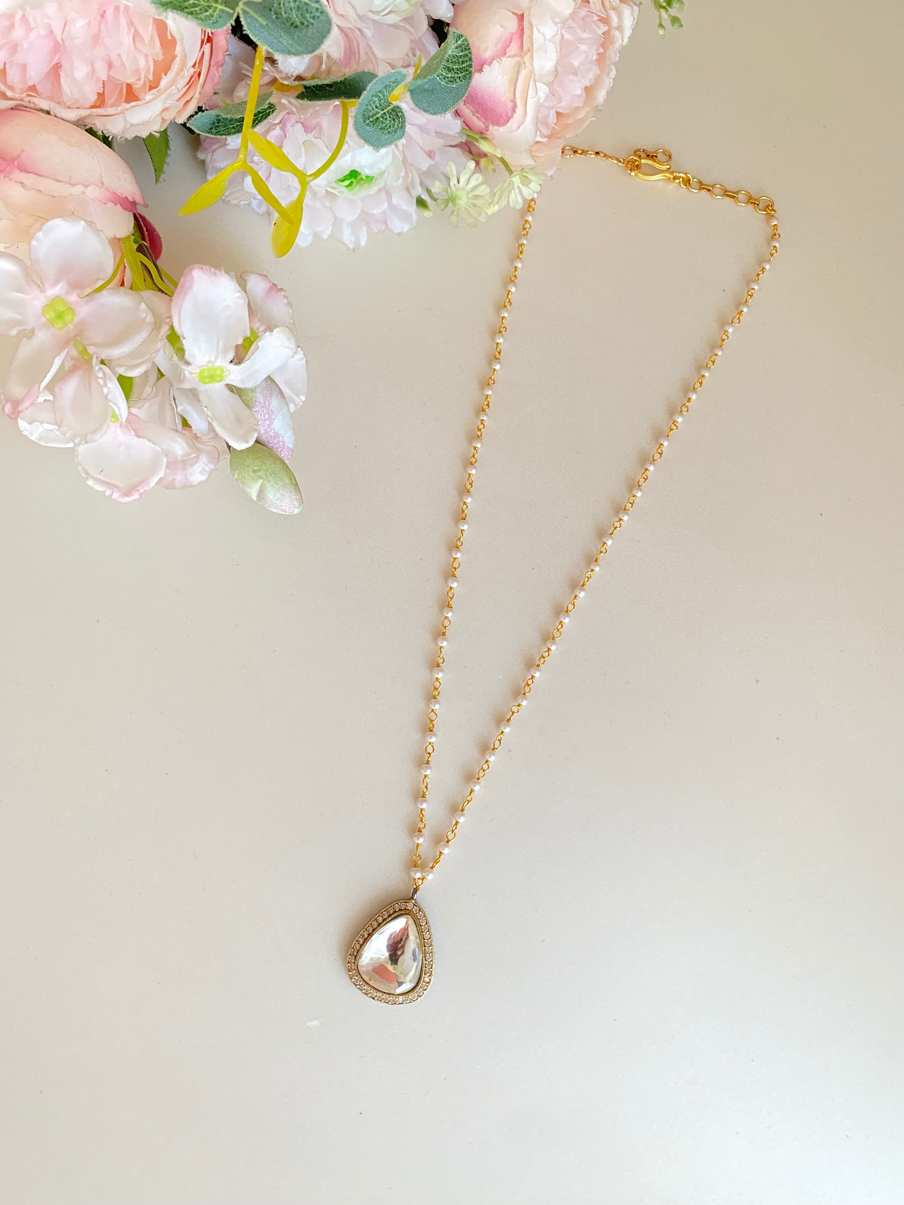 Gold plated Moissanite Pendant