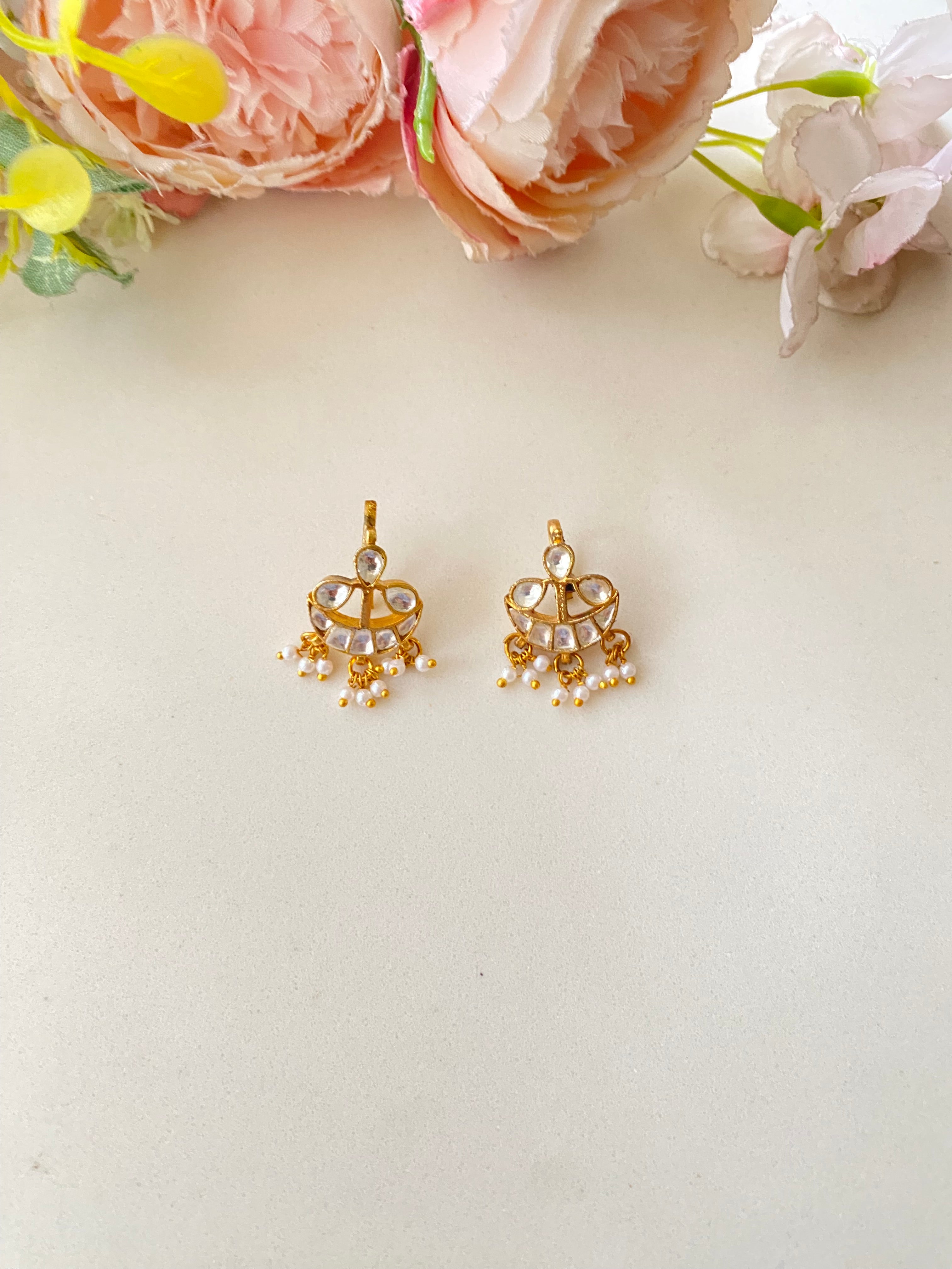 Gold plated Kundan Ear Cuff