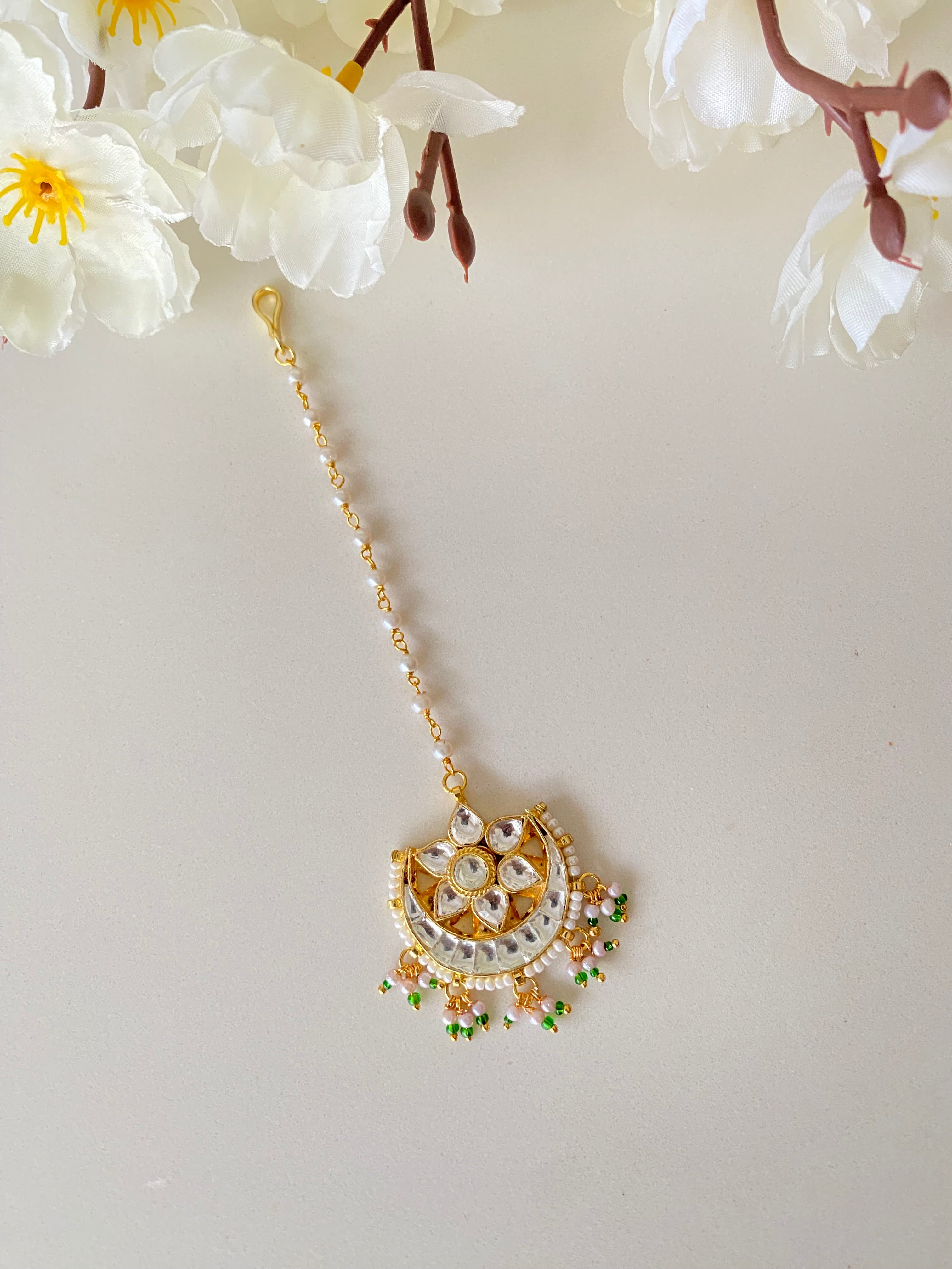 Gold Plated Kundan Tikka