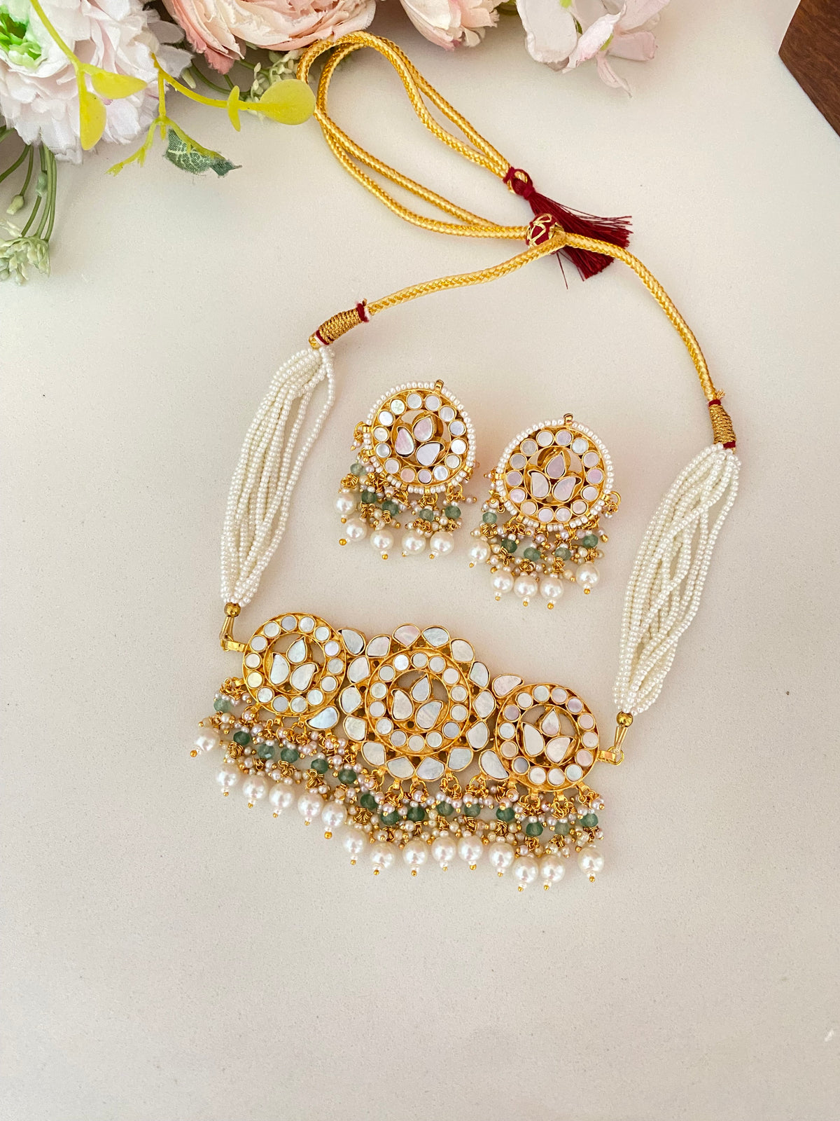 Mother of Pearl Choker set