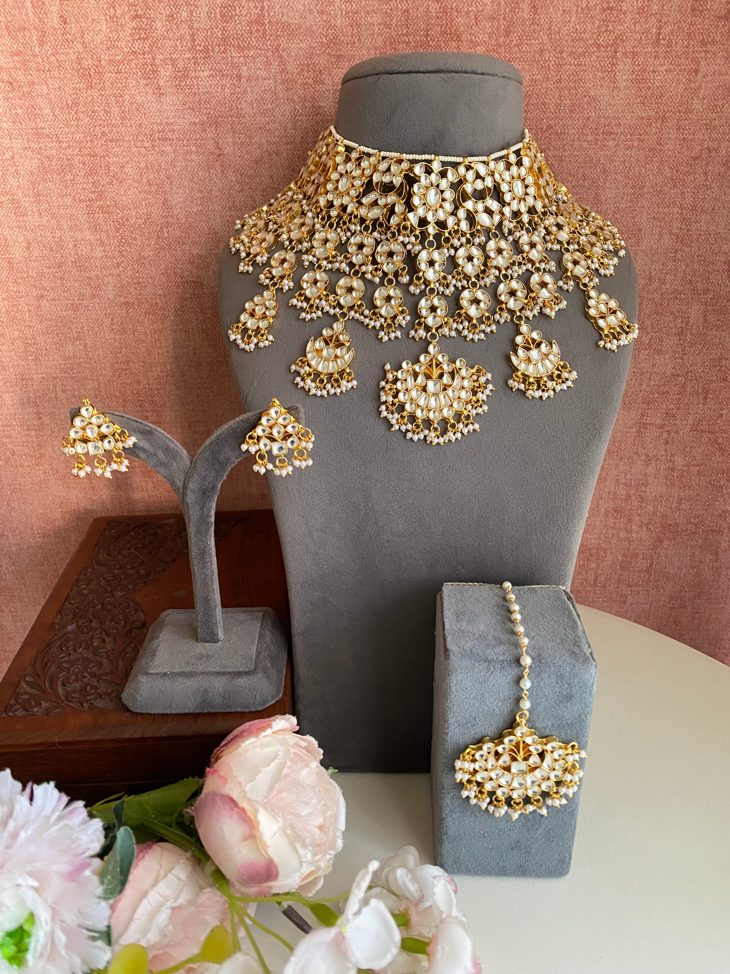 Kundan Gold plated Bridal Necklace set