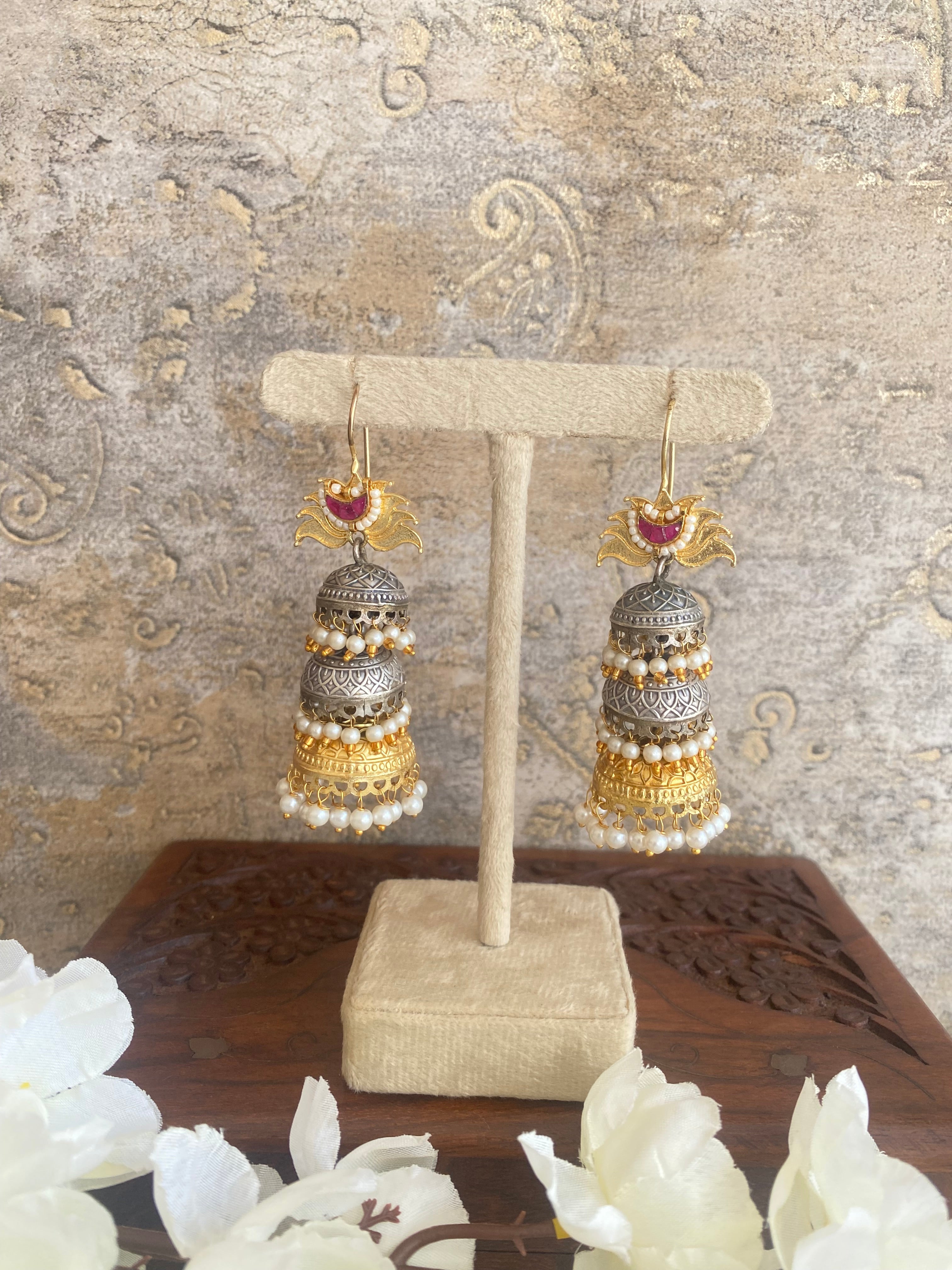 Oxidised Earring