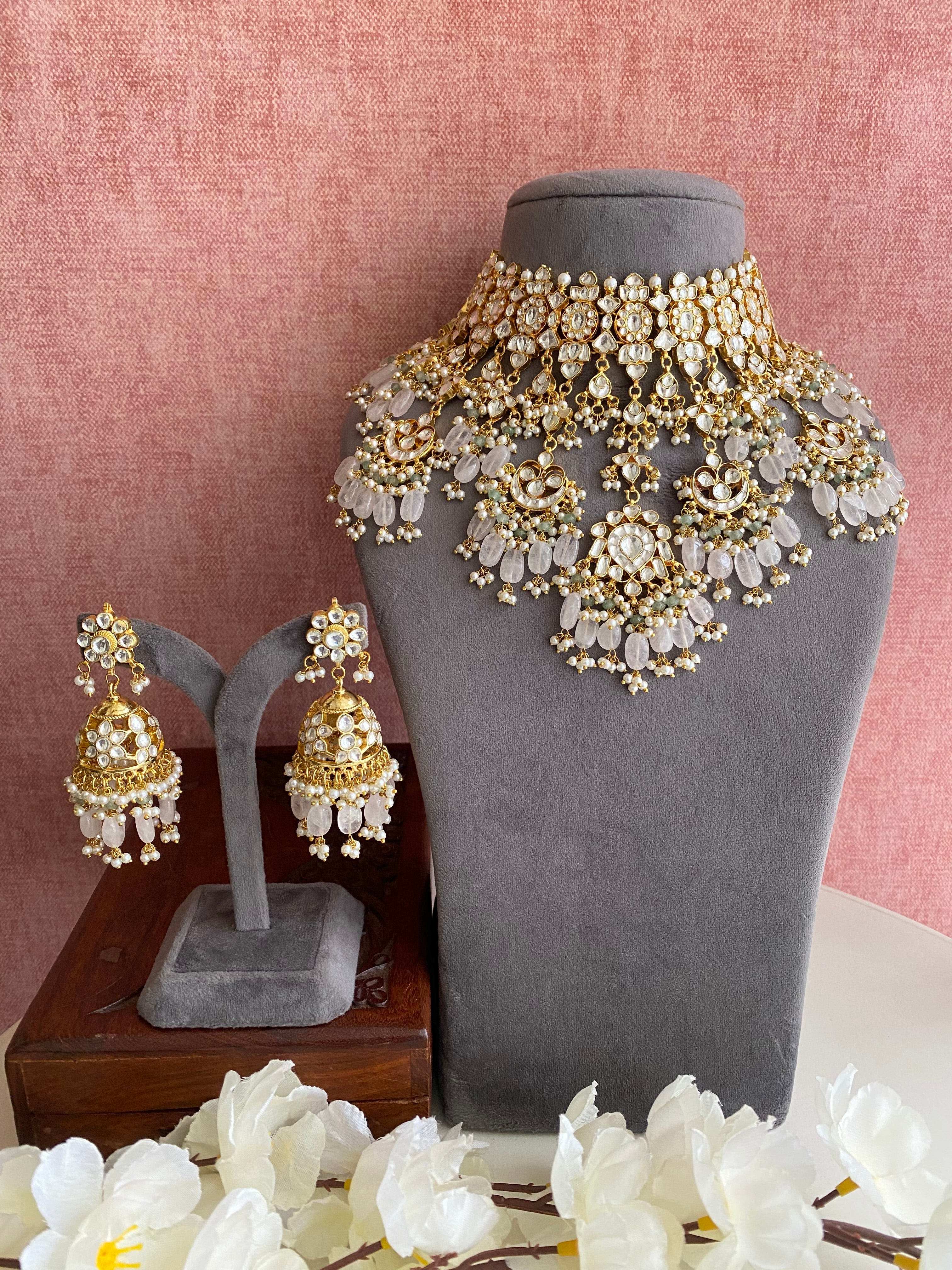Gold plated Kundan Necklace Set