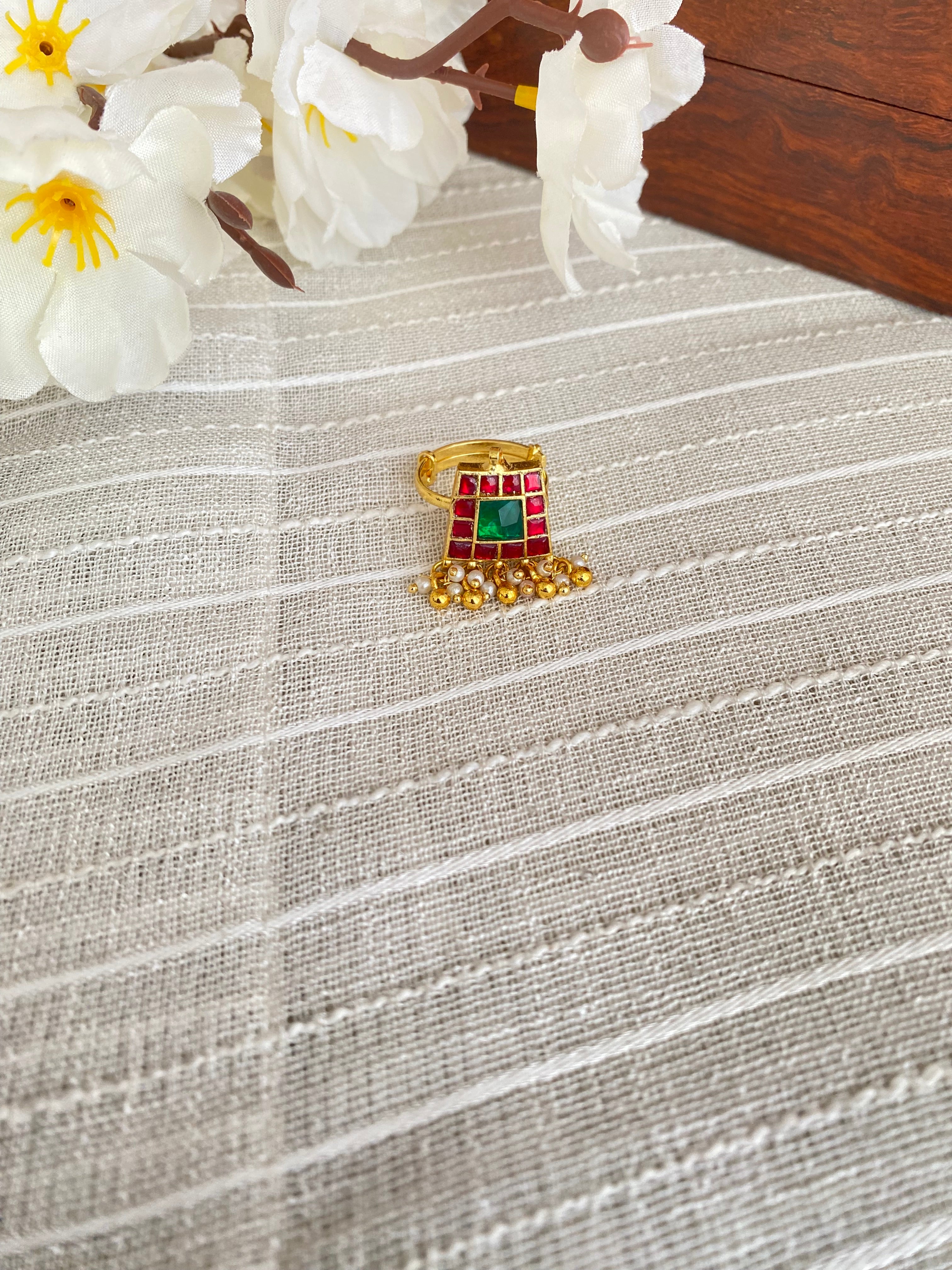 Gold plated Kundan Ring
