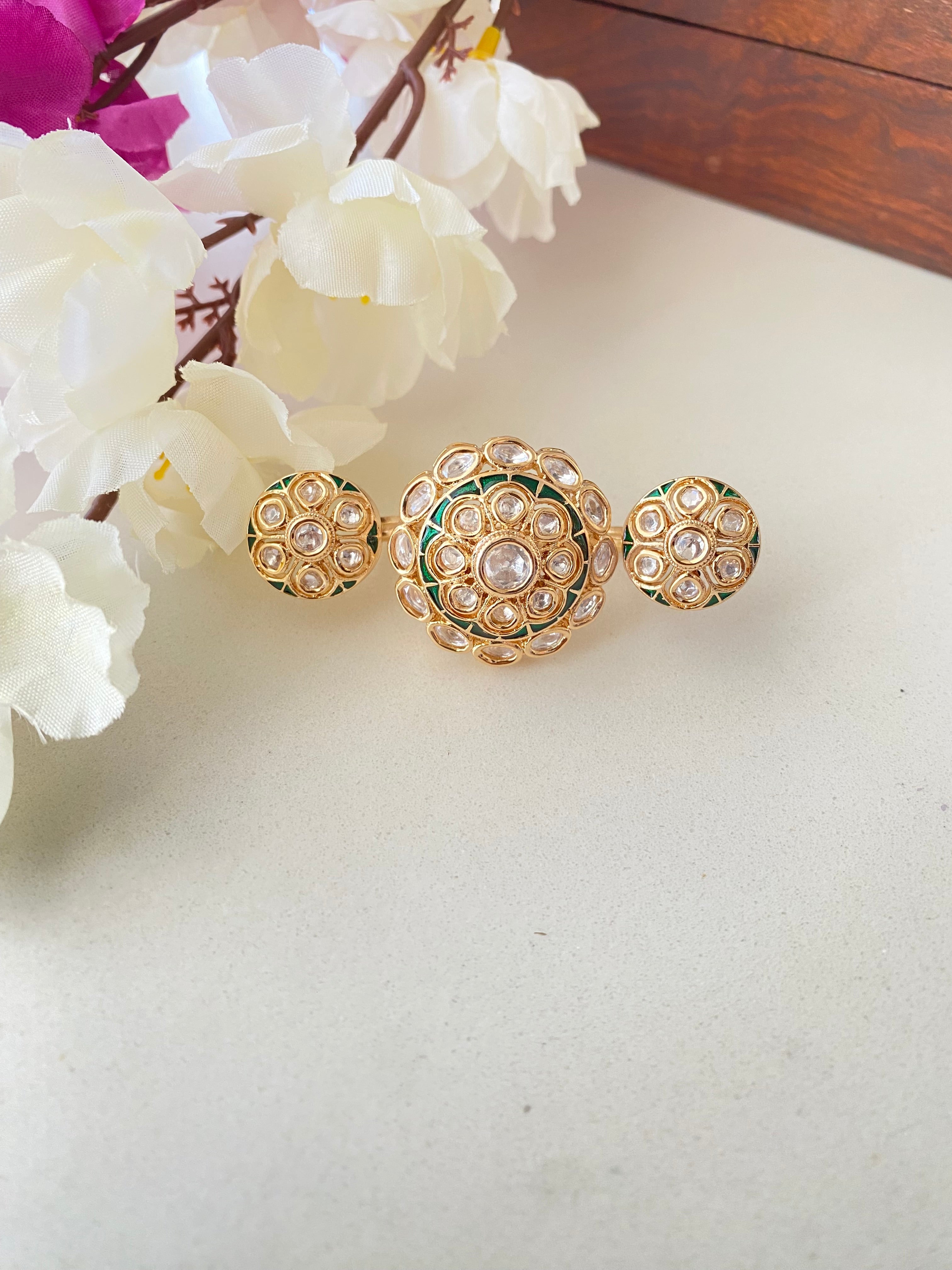Gold Plated Polki Ring