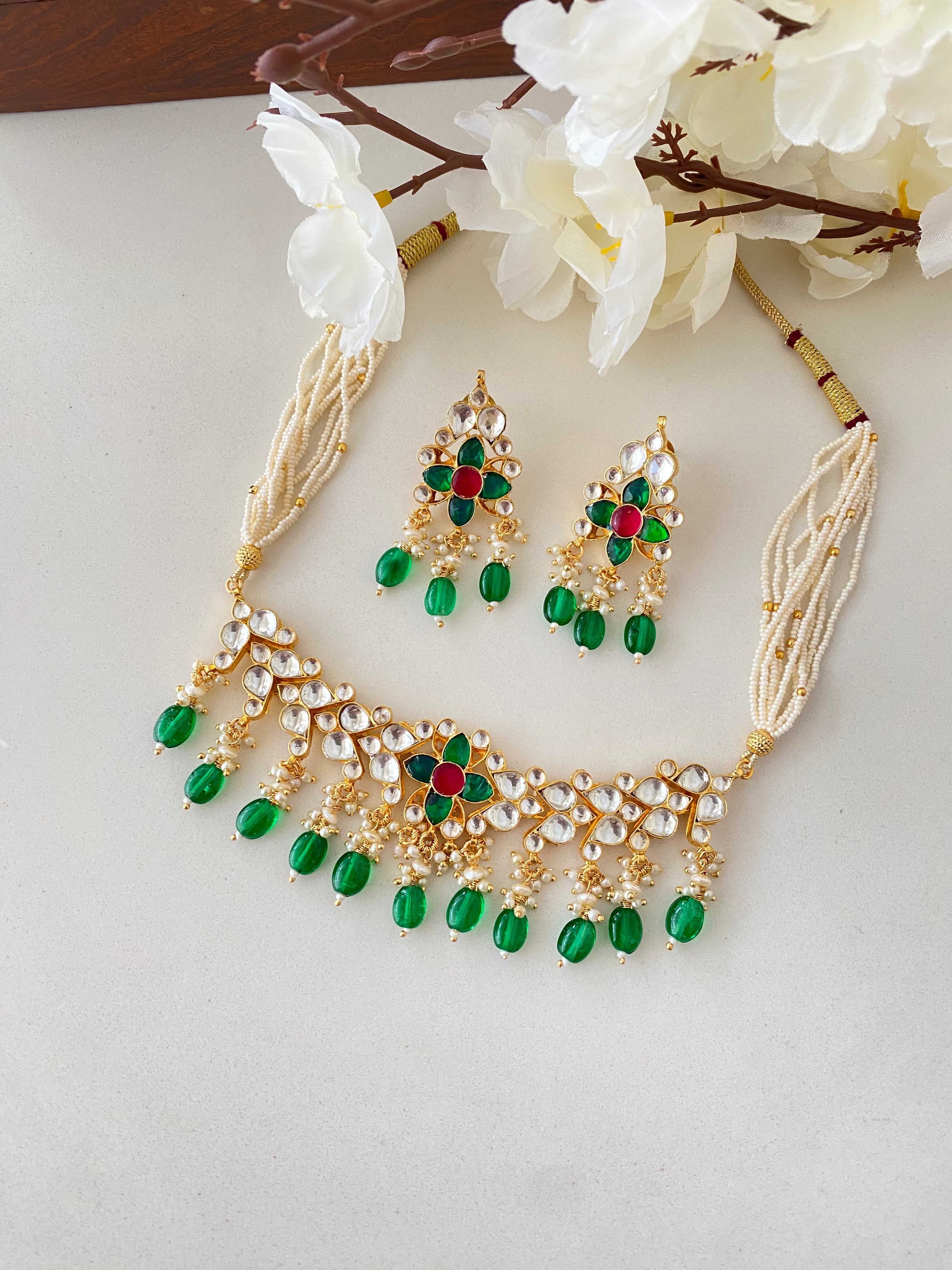 Gold plated Kundan Choker set