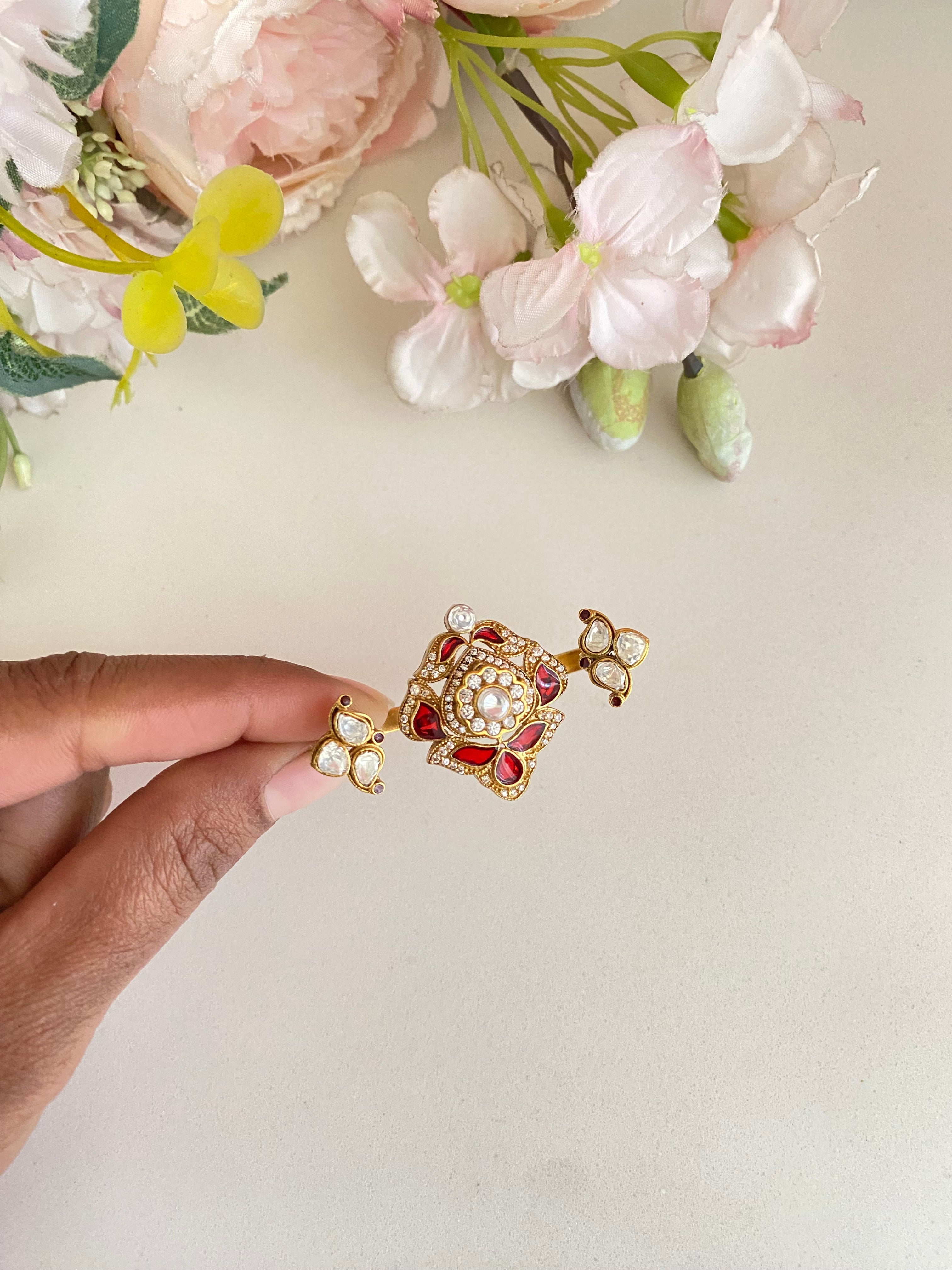 Double Finger Moissanite Ring