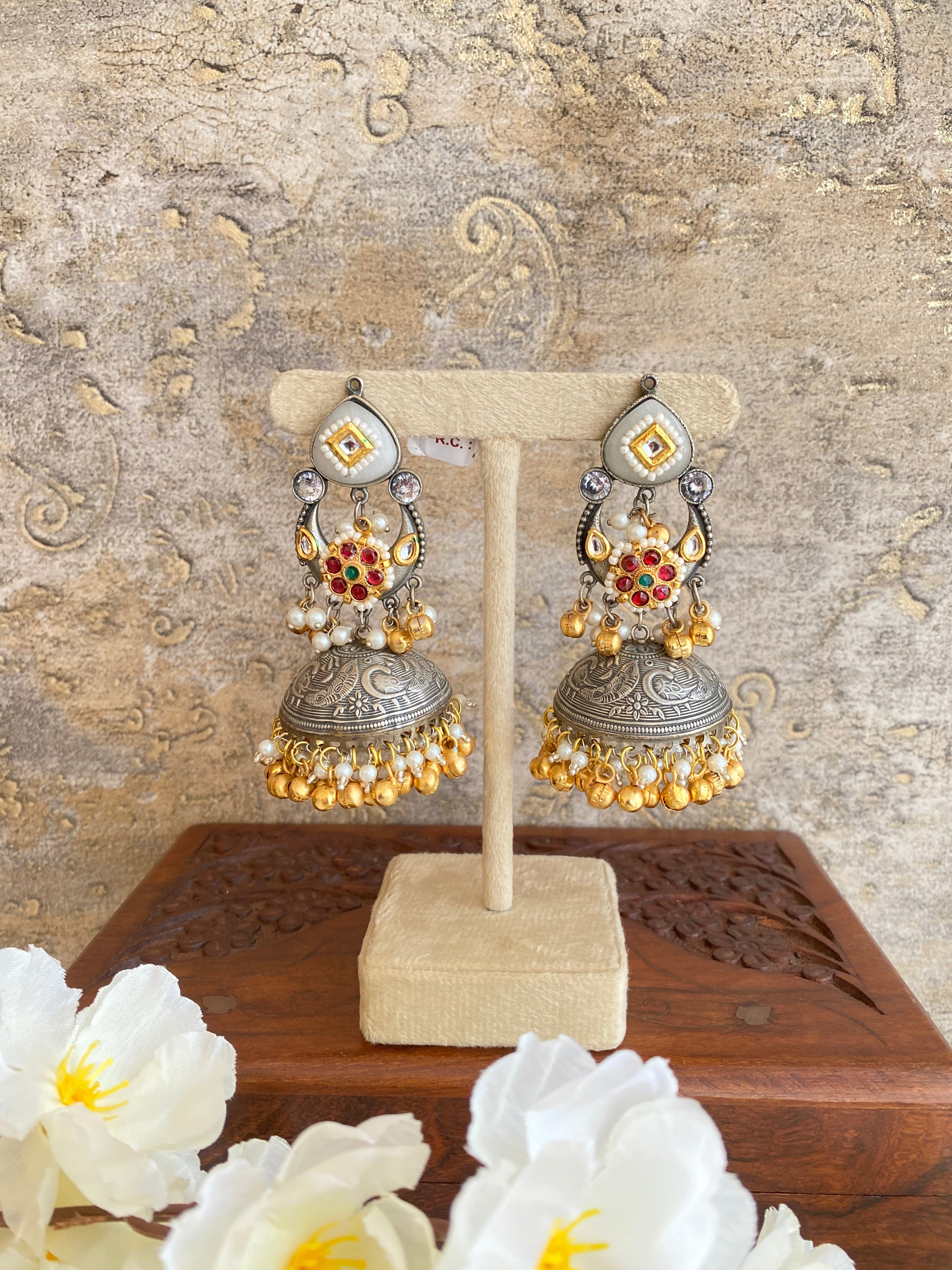 Oxidised Jhumka