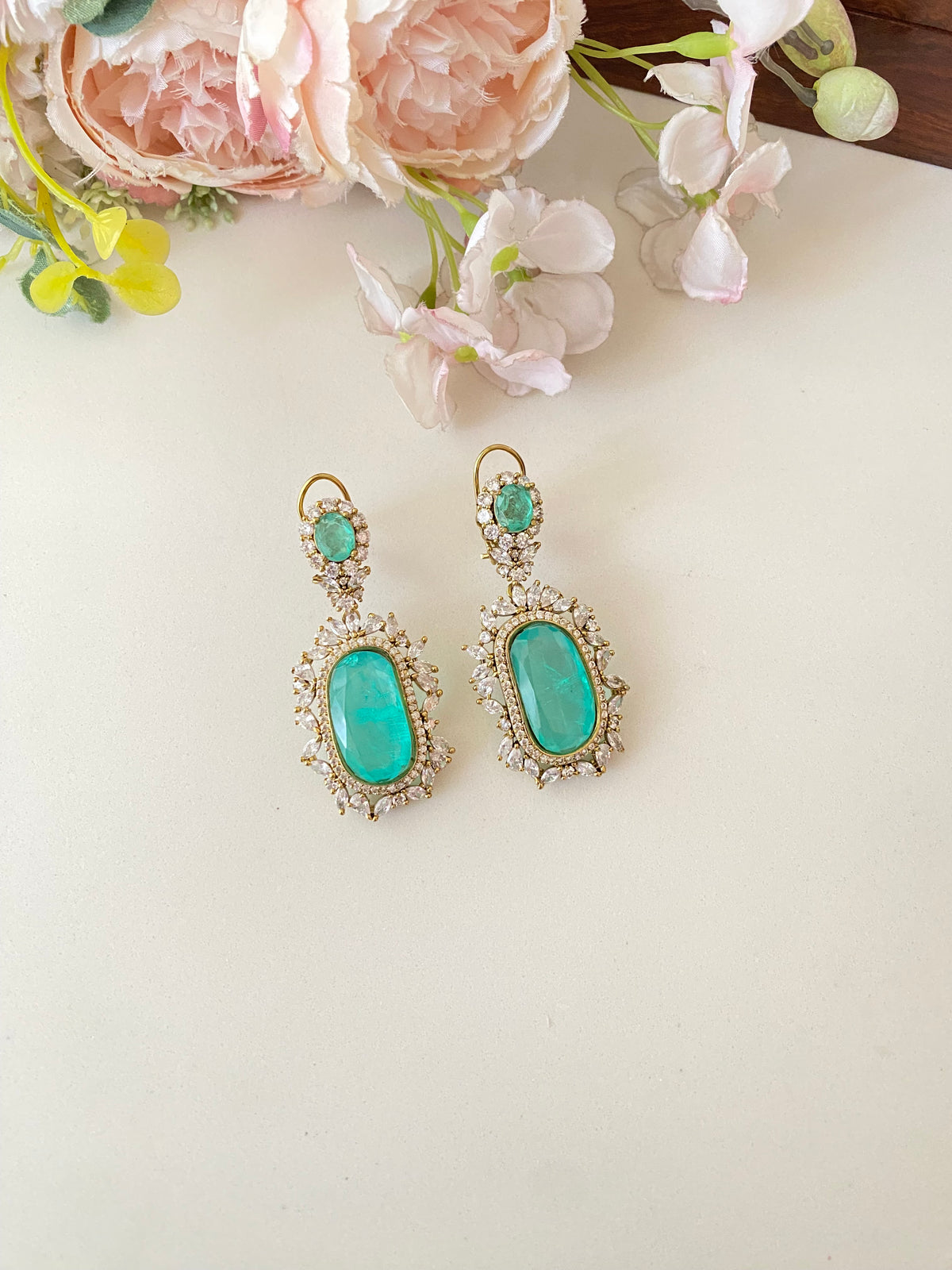 Mint stone Earrings