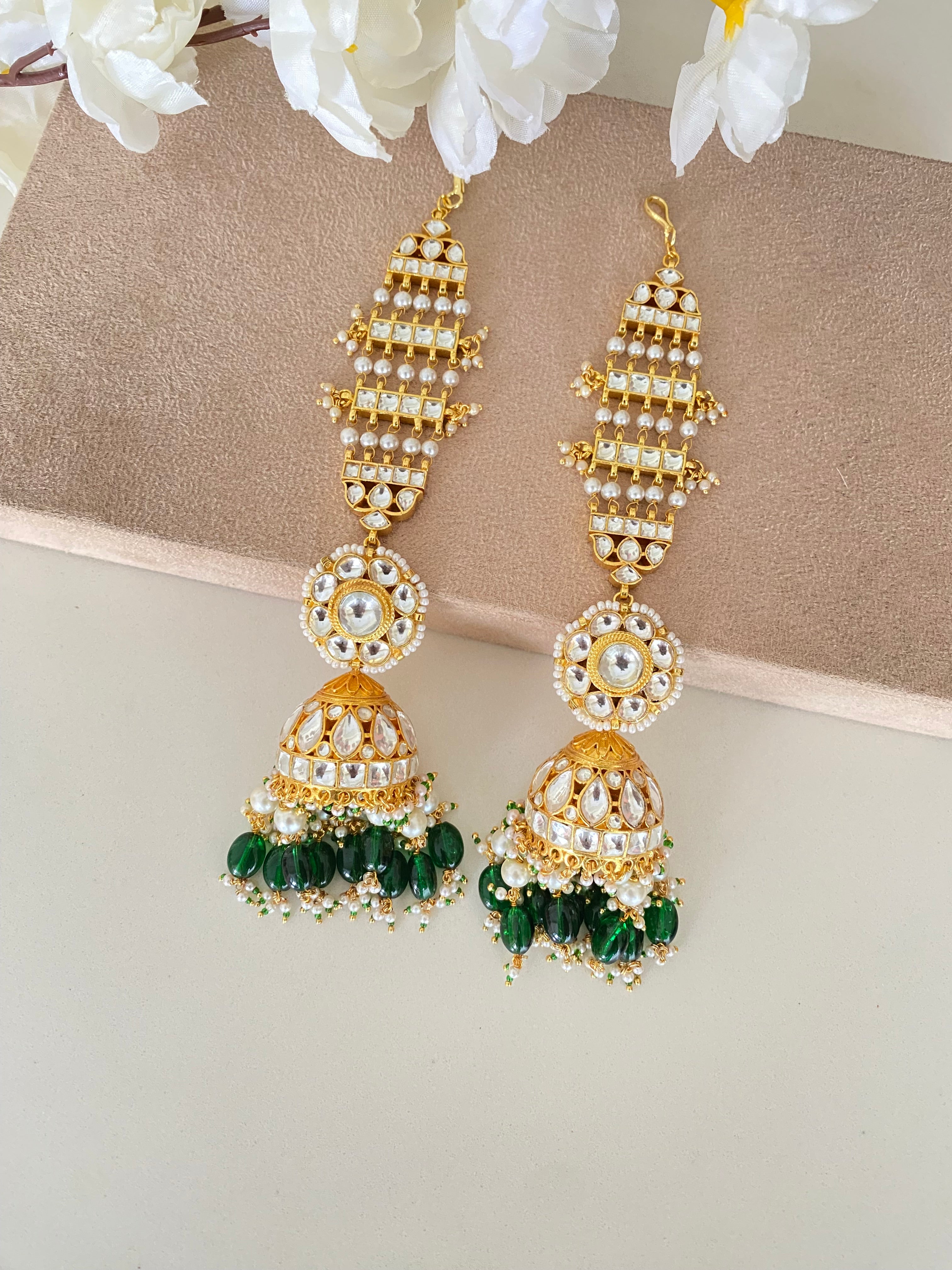 Gold Plated Kundan Jhumka