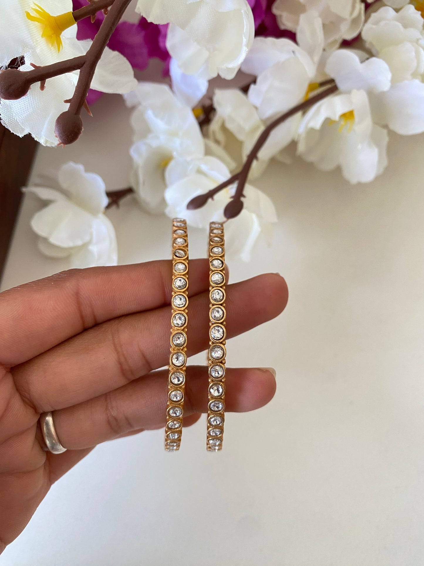 Kundan bangles