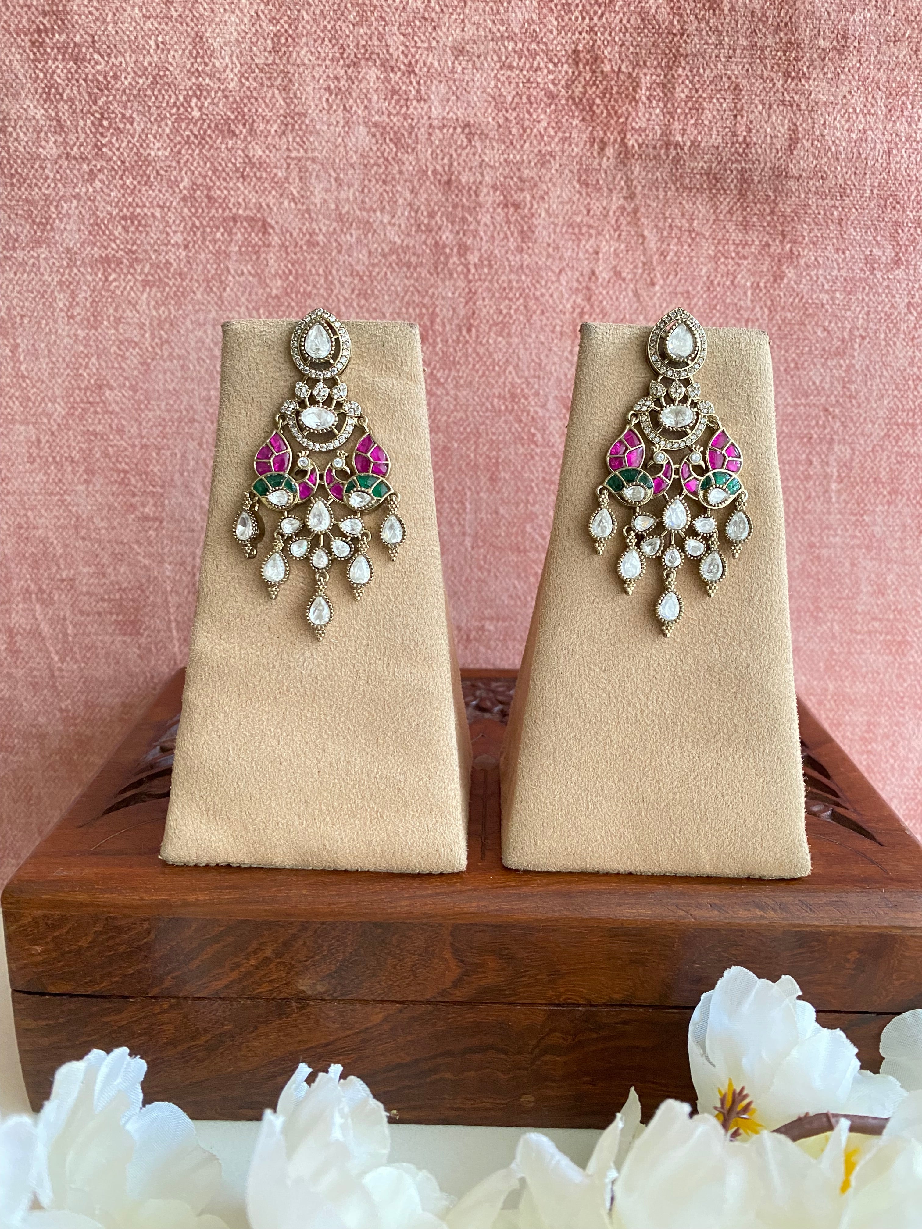 Gold plated Moissanite Earrings