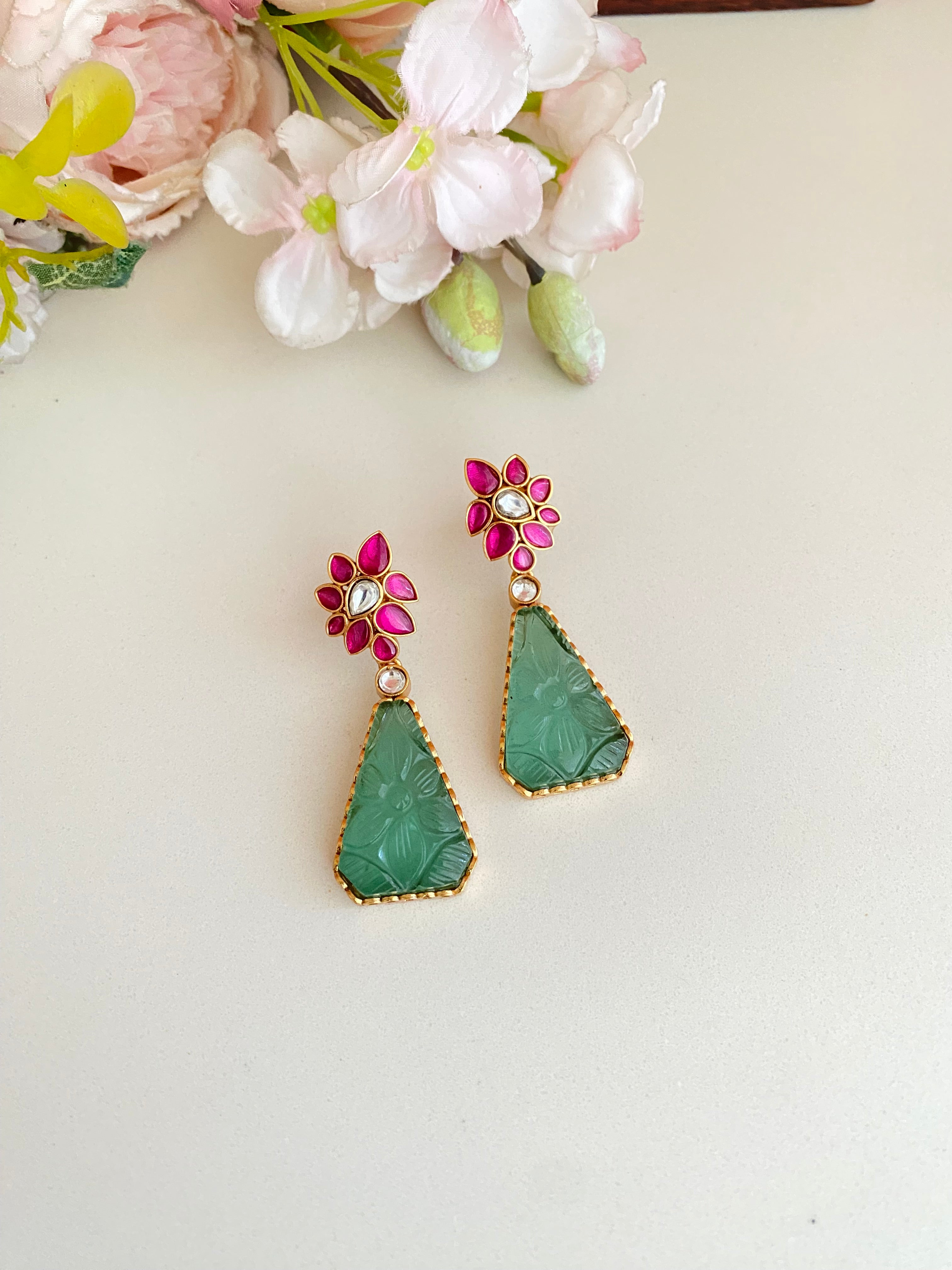 Mint Stone earrings