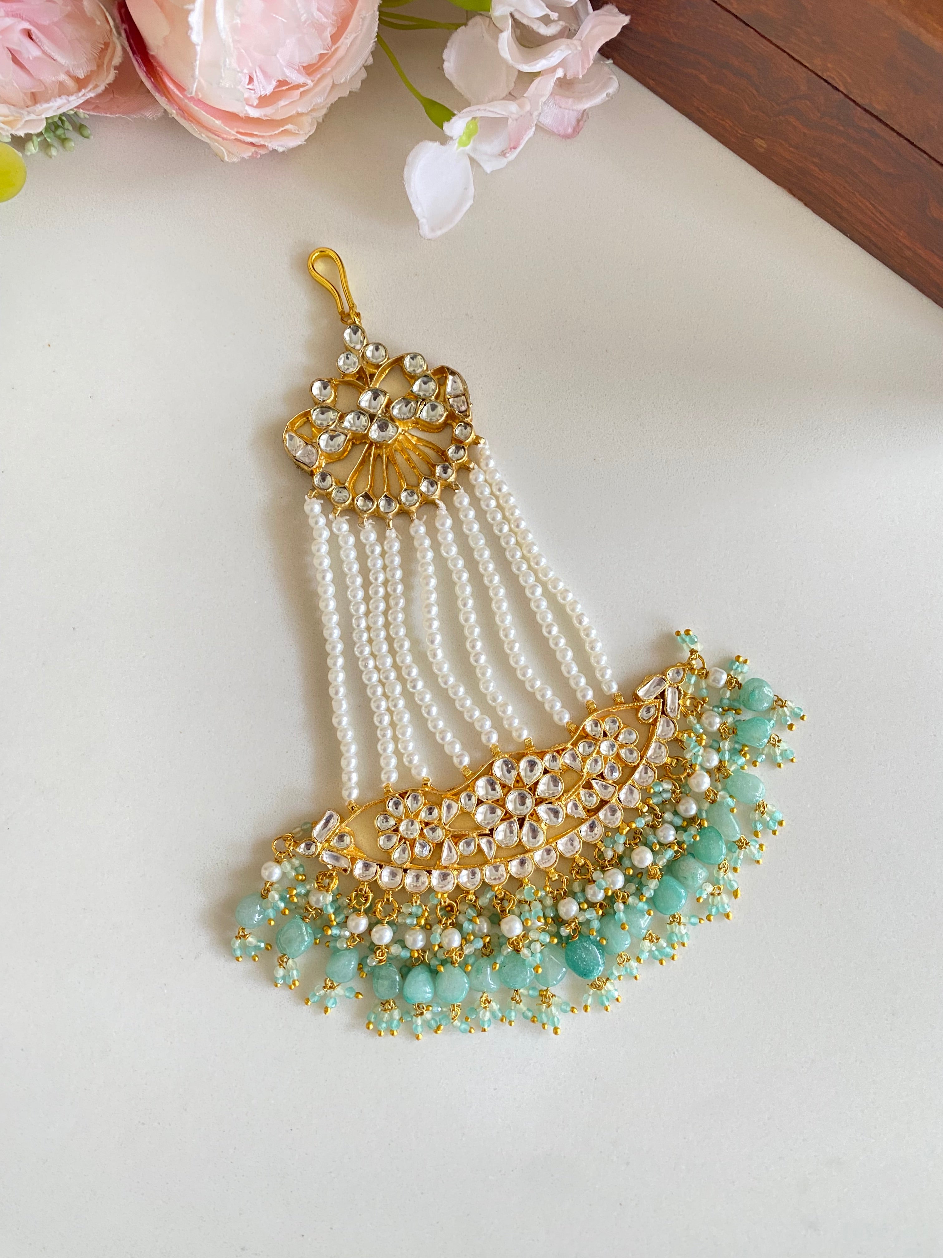 Gold plated Kundan Passa