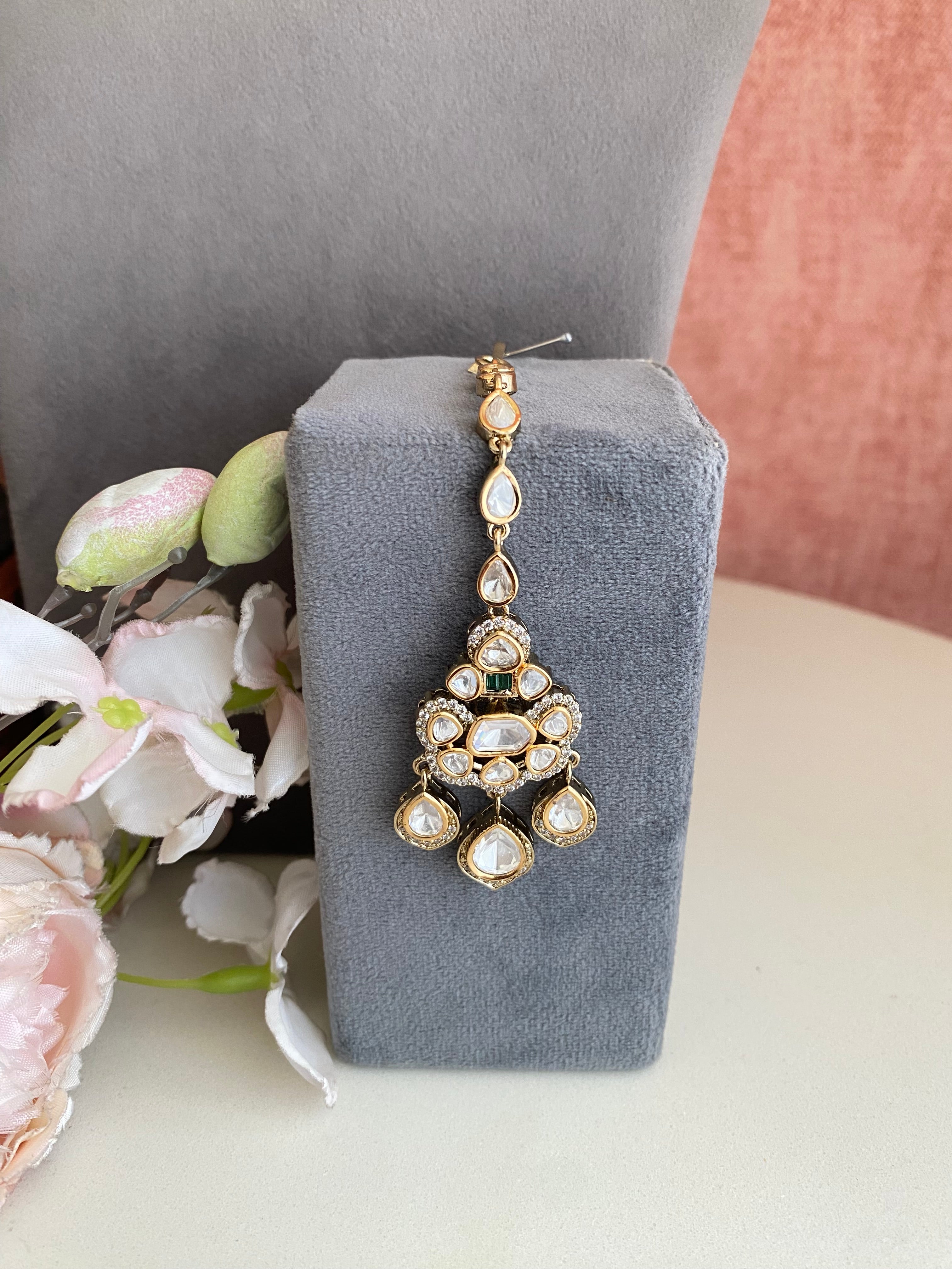 Moissanite Green Necklace Set