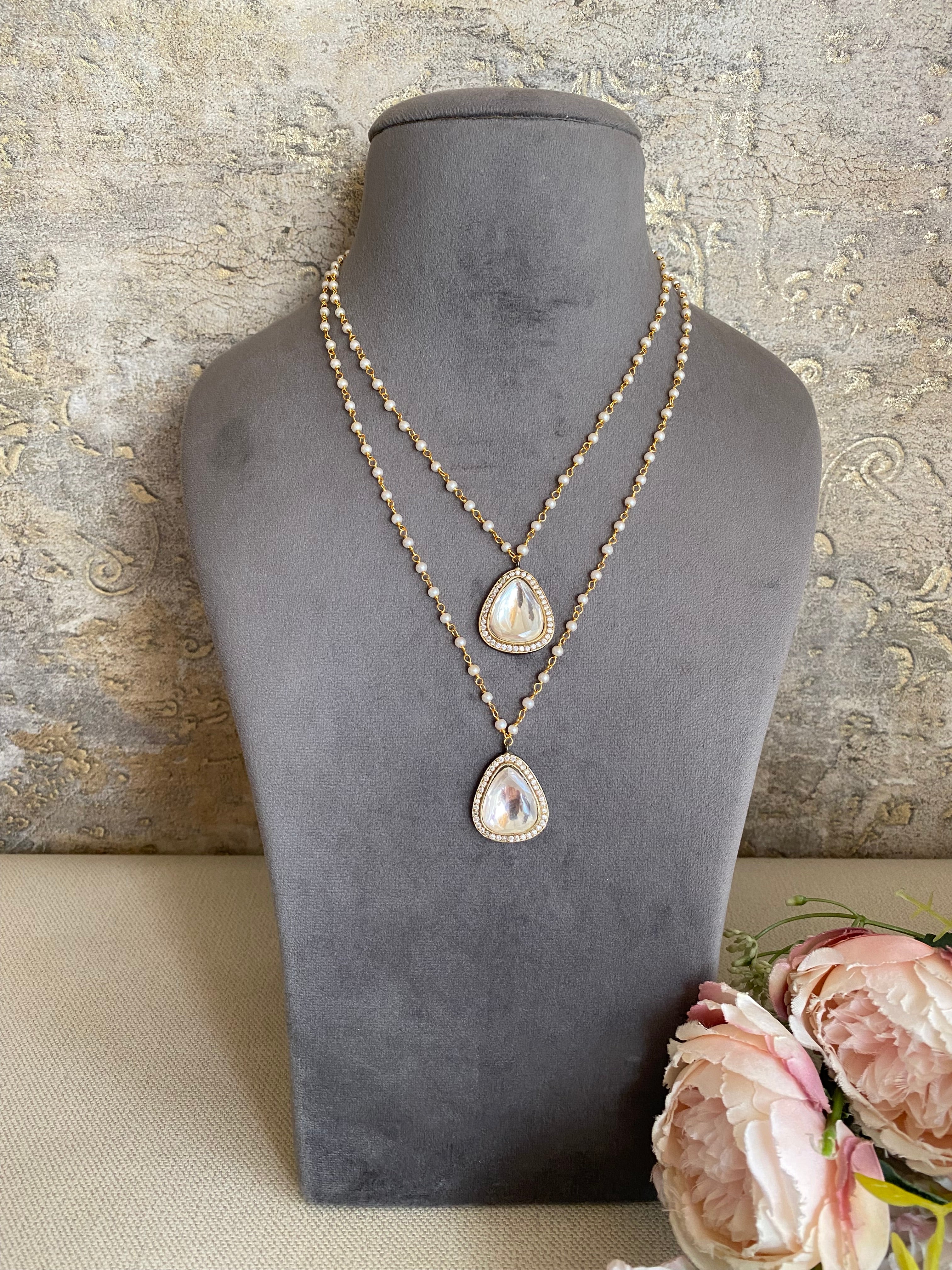 Gold plated Moissanite Pendant