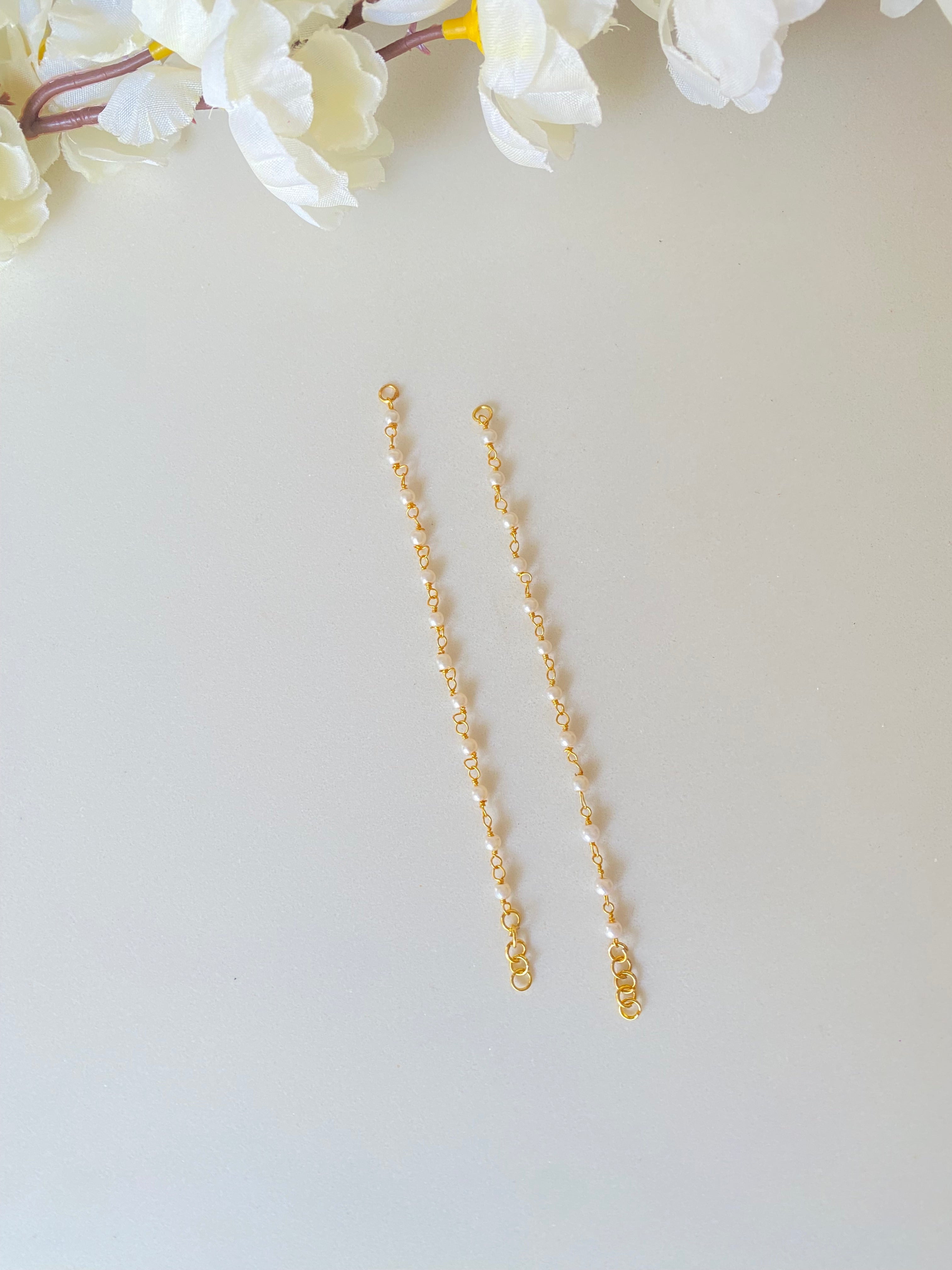 Gold plated Pearl ear chain
