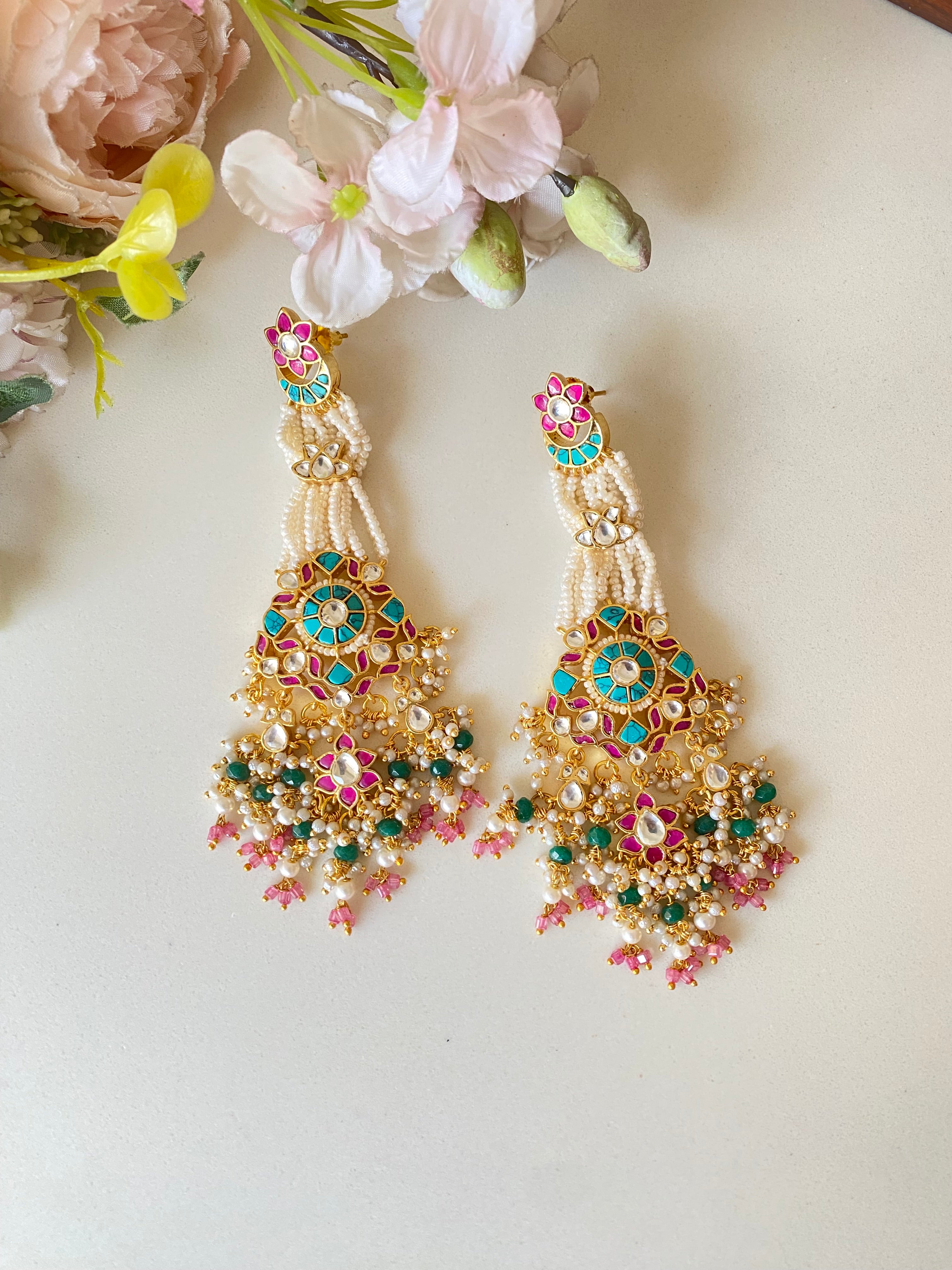 Long Kundan Earring