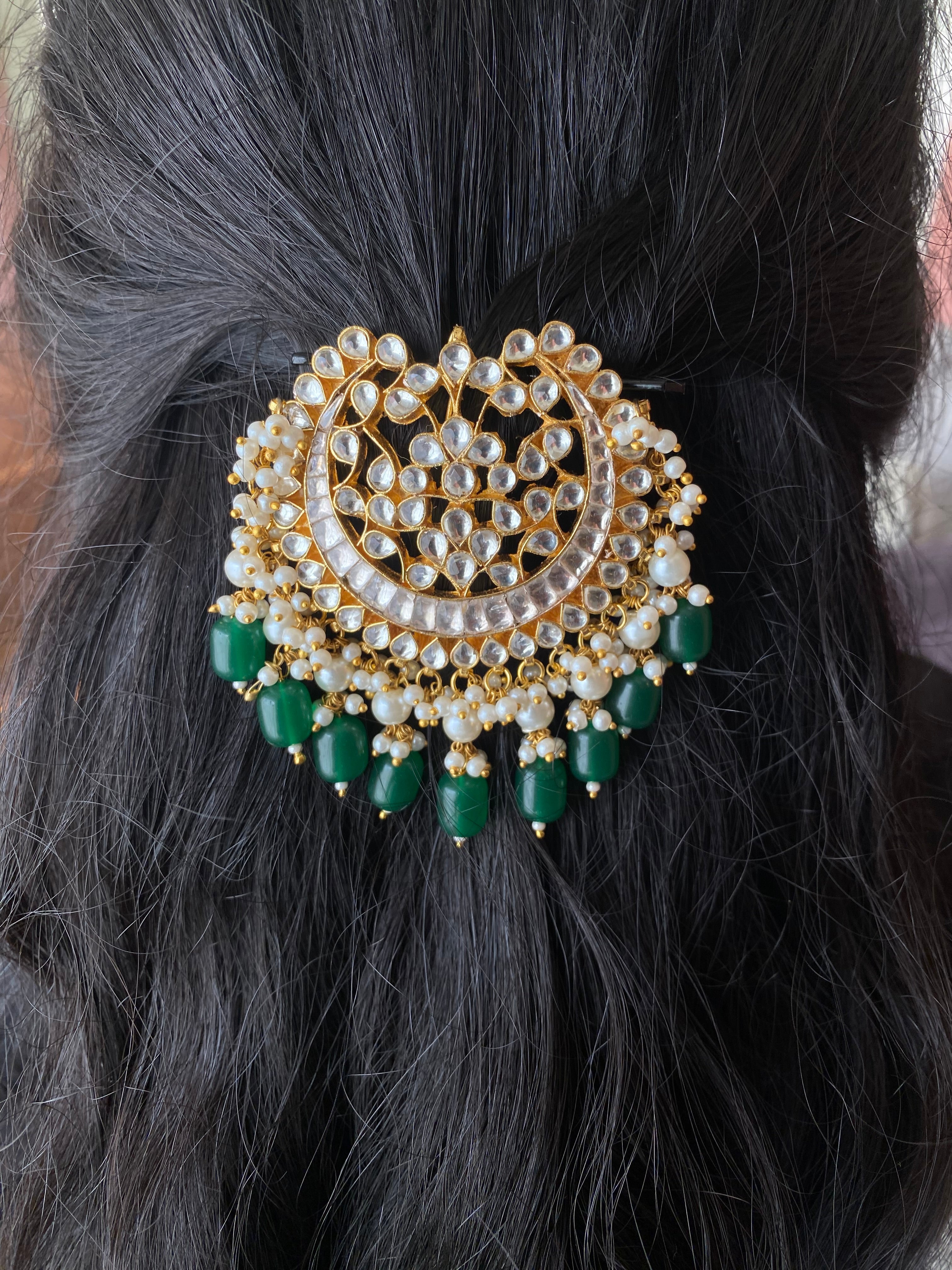 Gold Plated Kundan Juda Pin