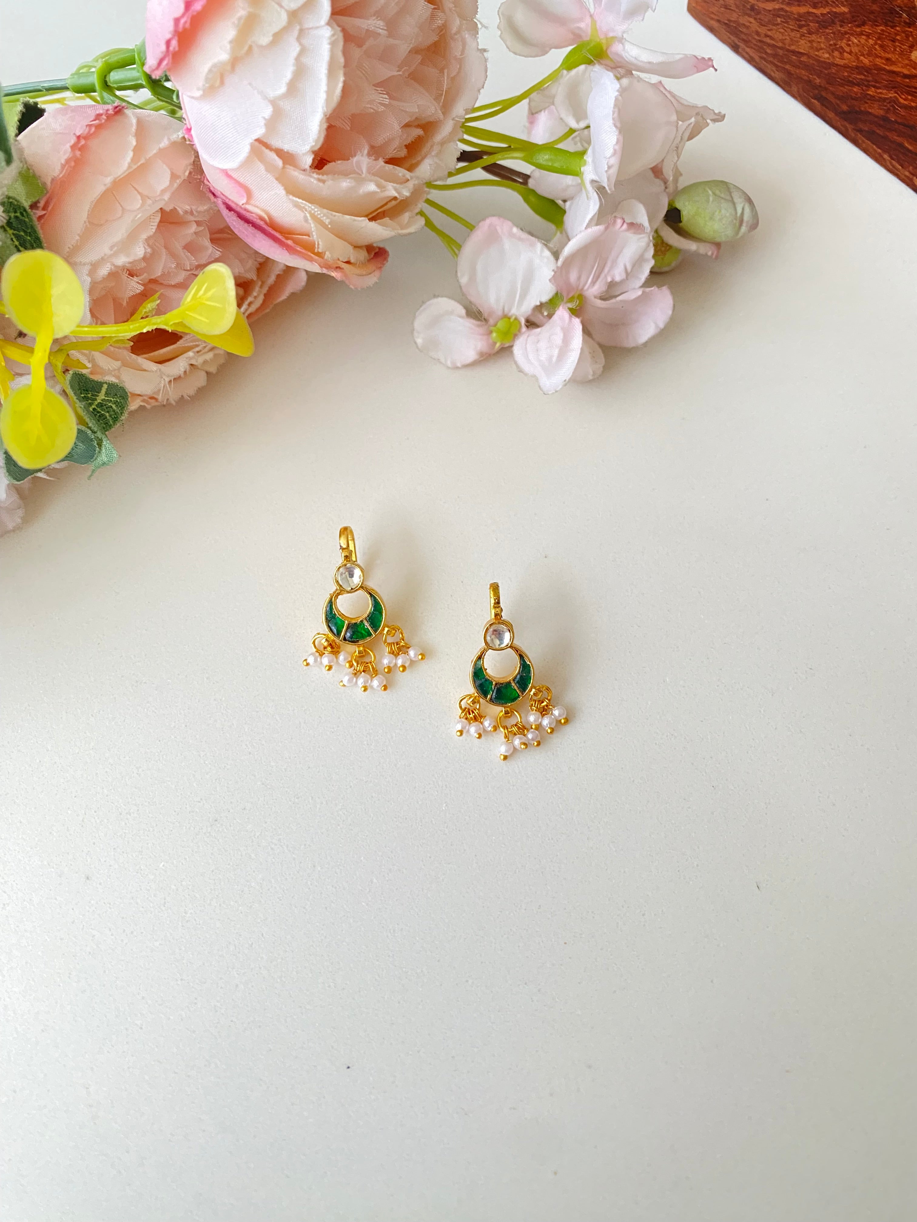 Gold plated Kundan Ear Cuff