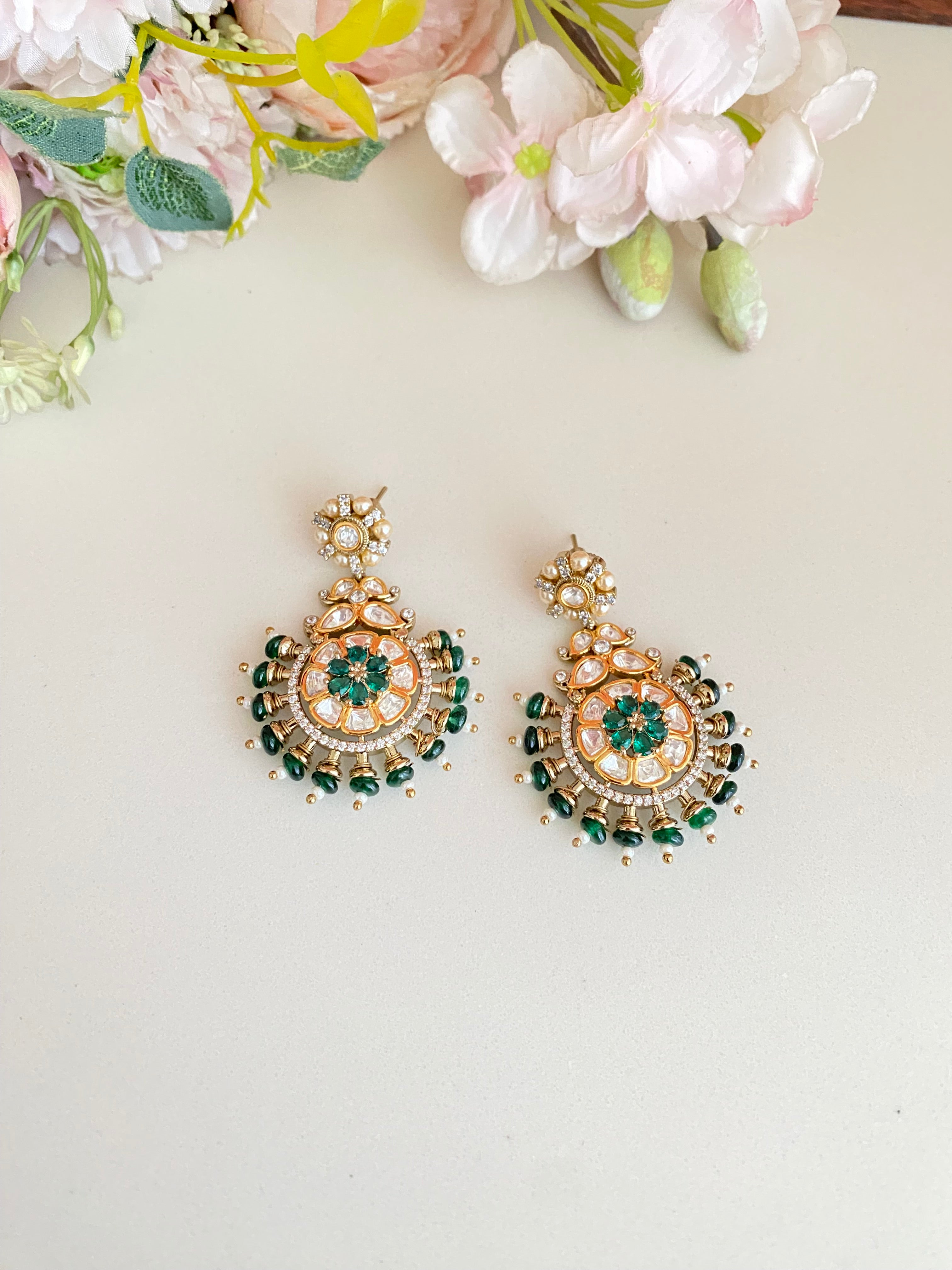 Green Moissanite earrings