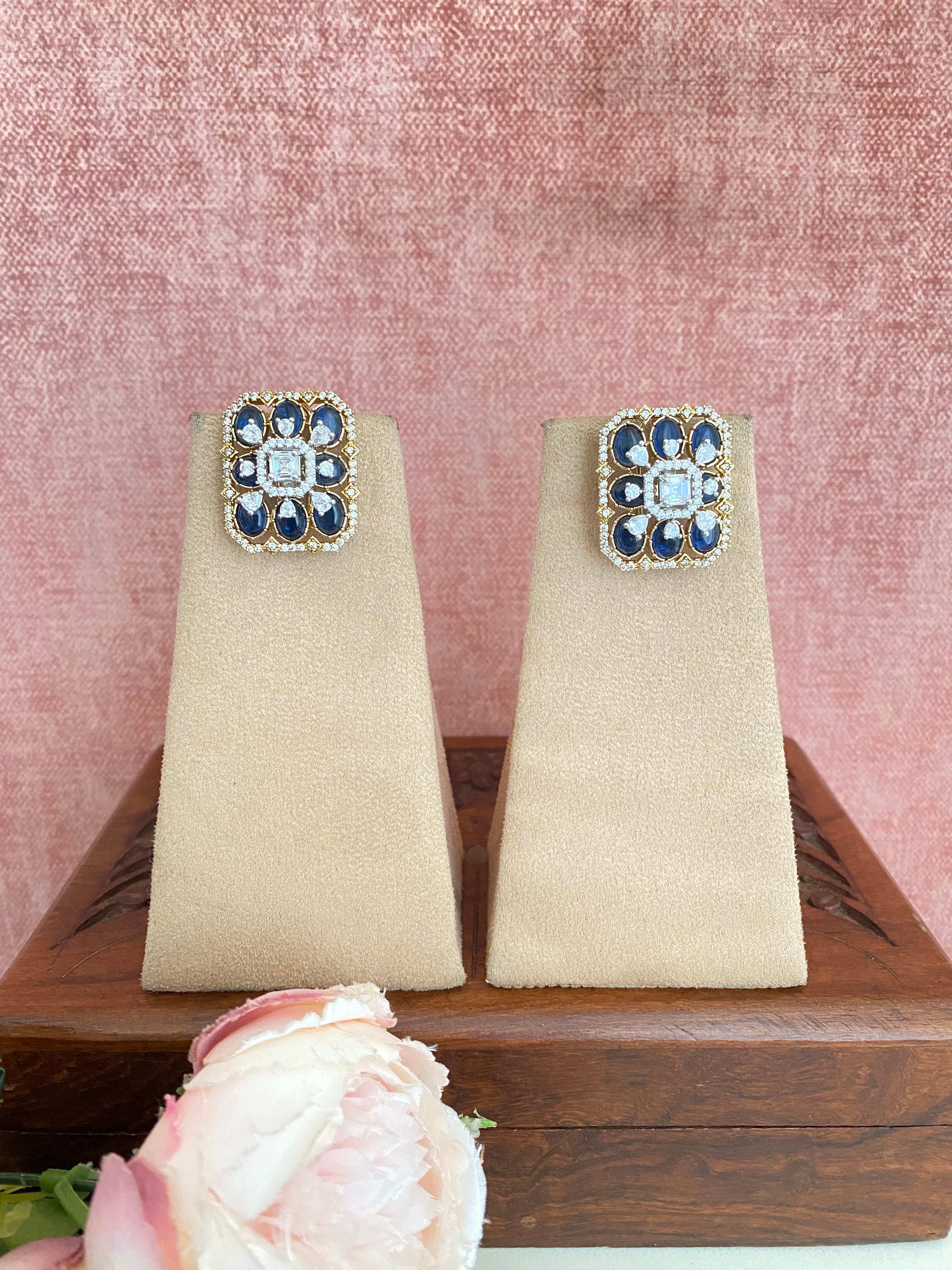 Gold plated Moissanite Studs