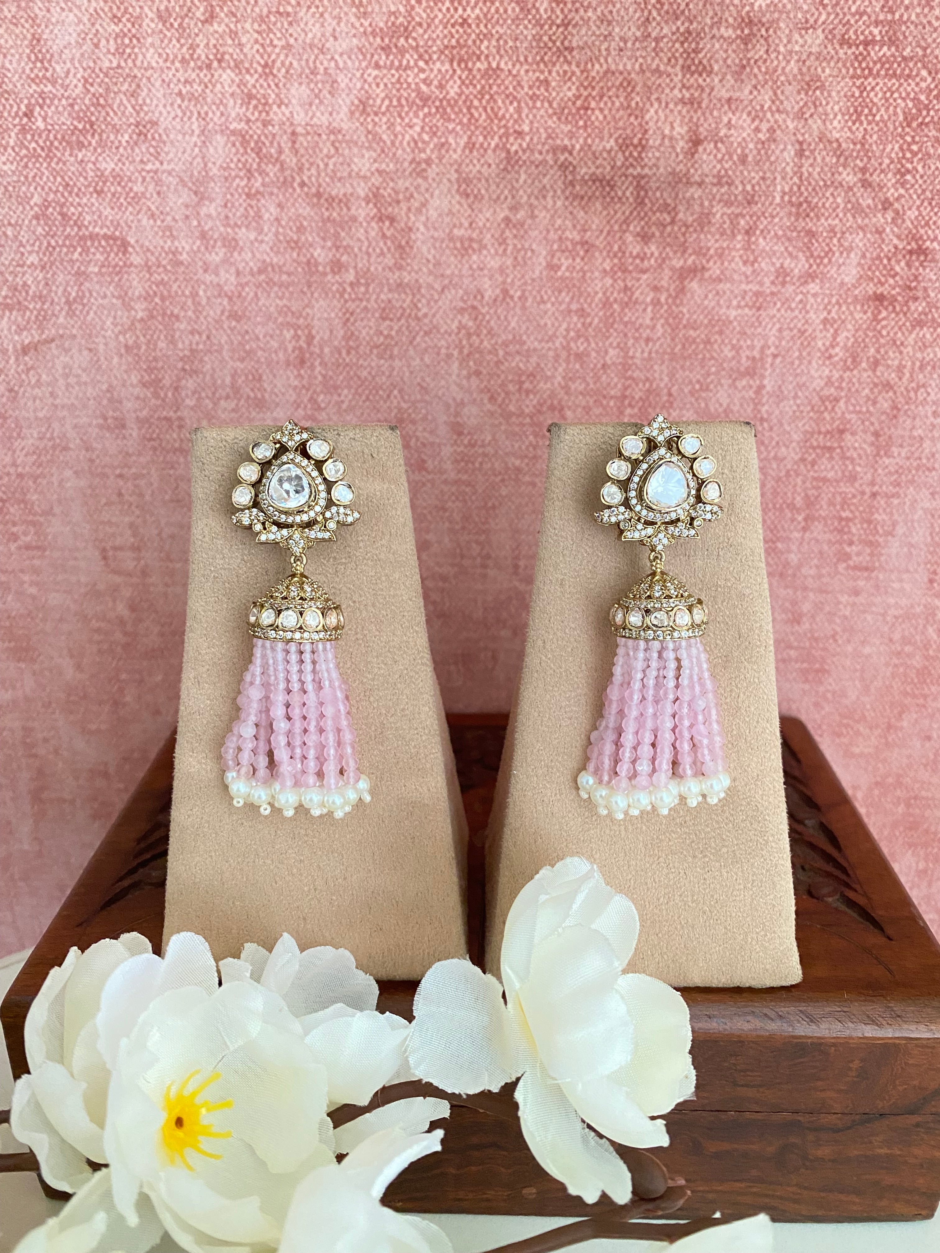 Gold plated Moissanite Jhumka