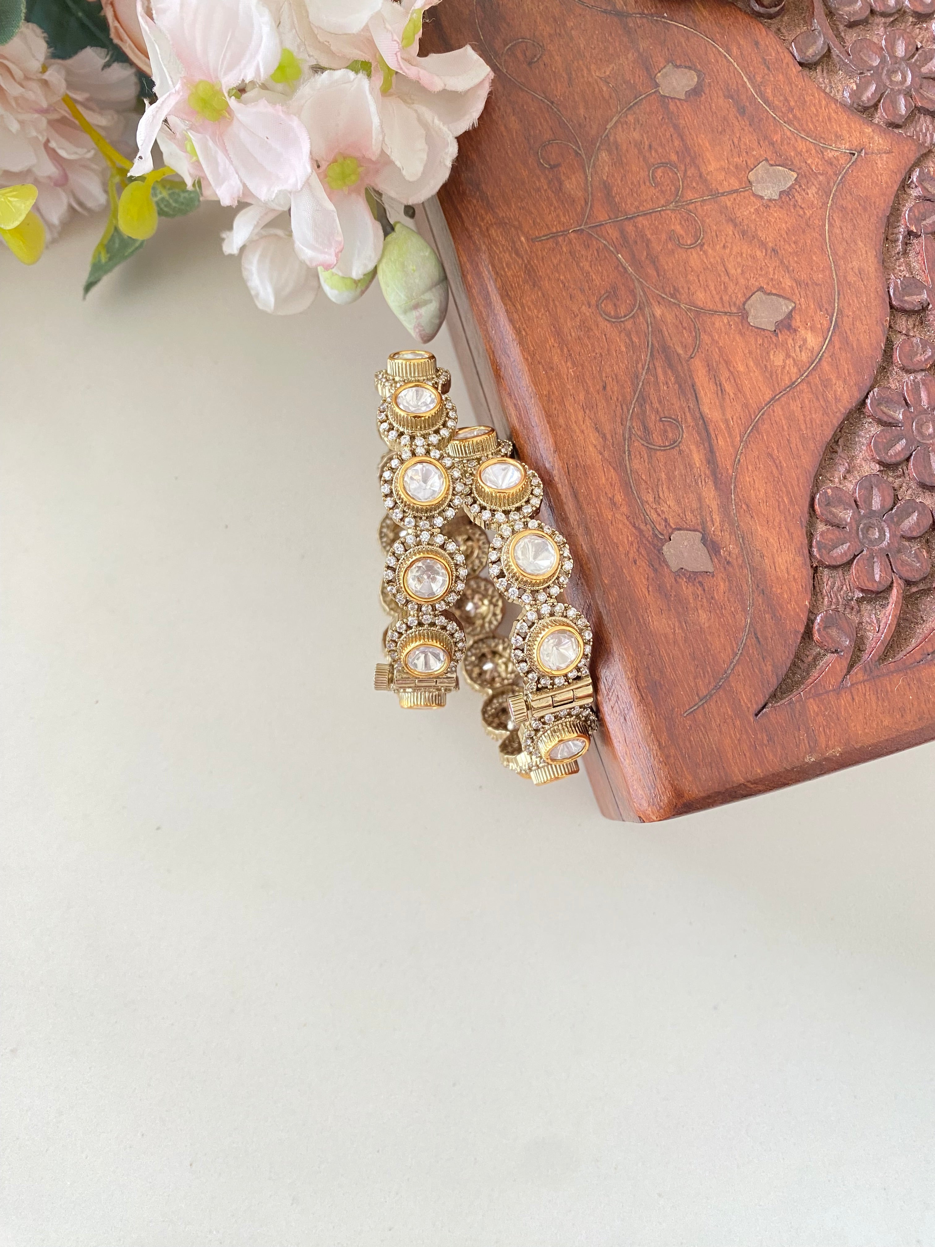 Dual plated Moissanite Bangles