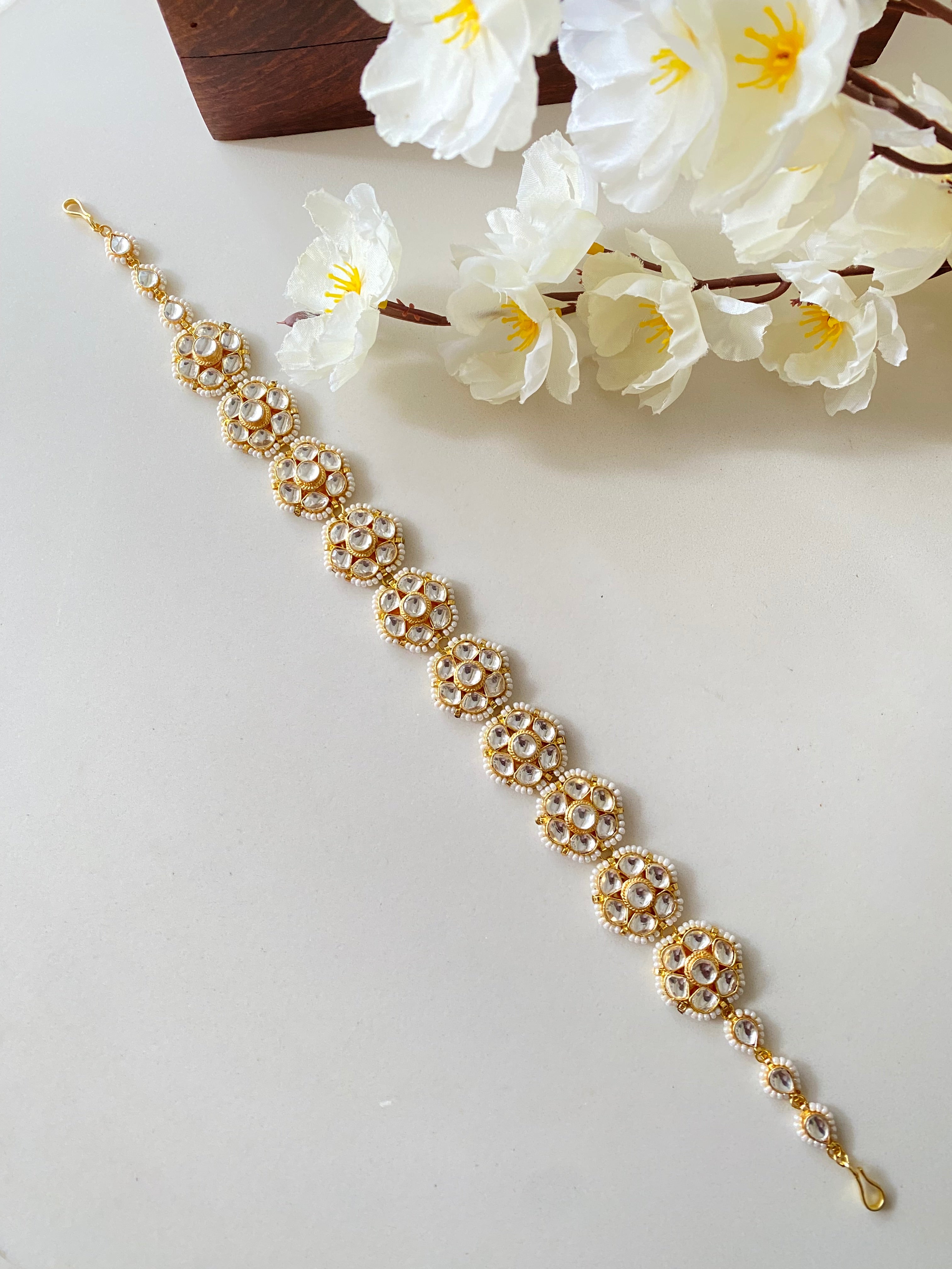Gold plated Kundan Sheeshphool