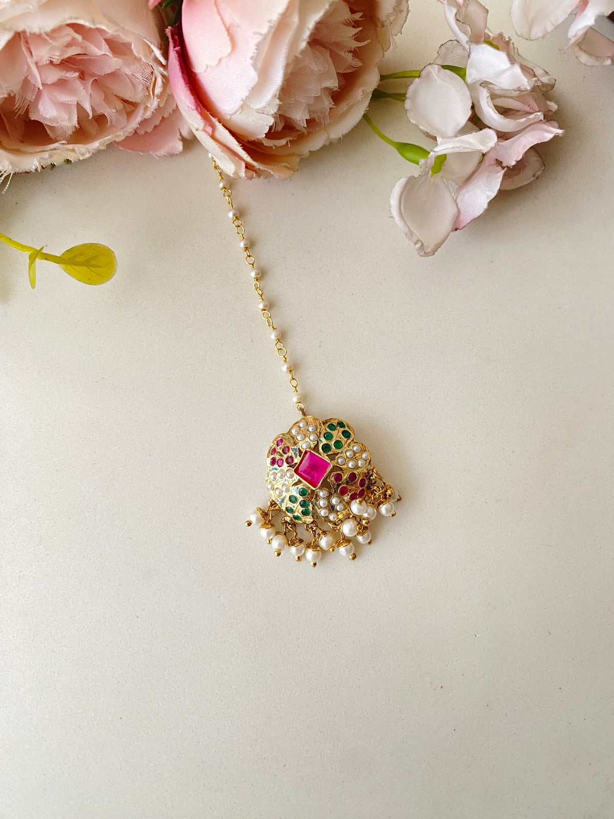 Gold plated Jadau Tikka