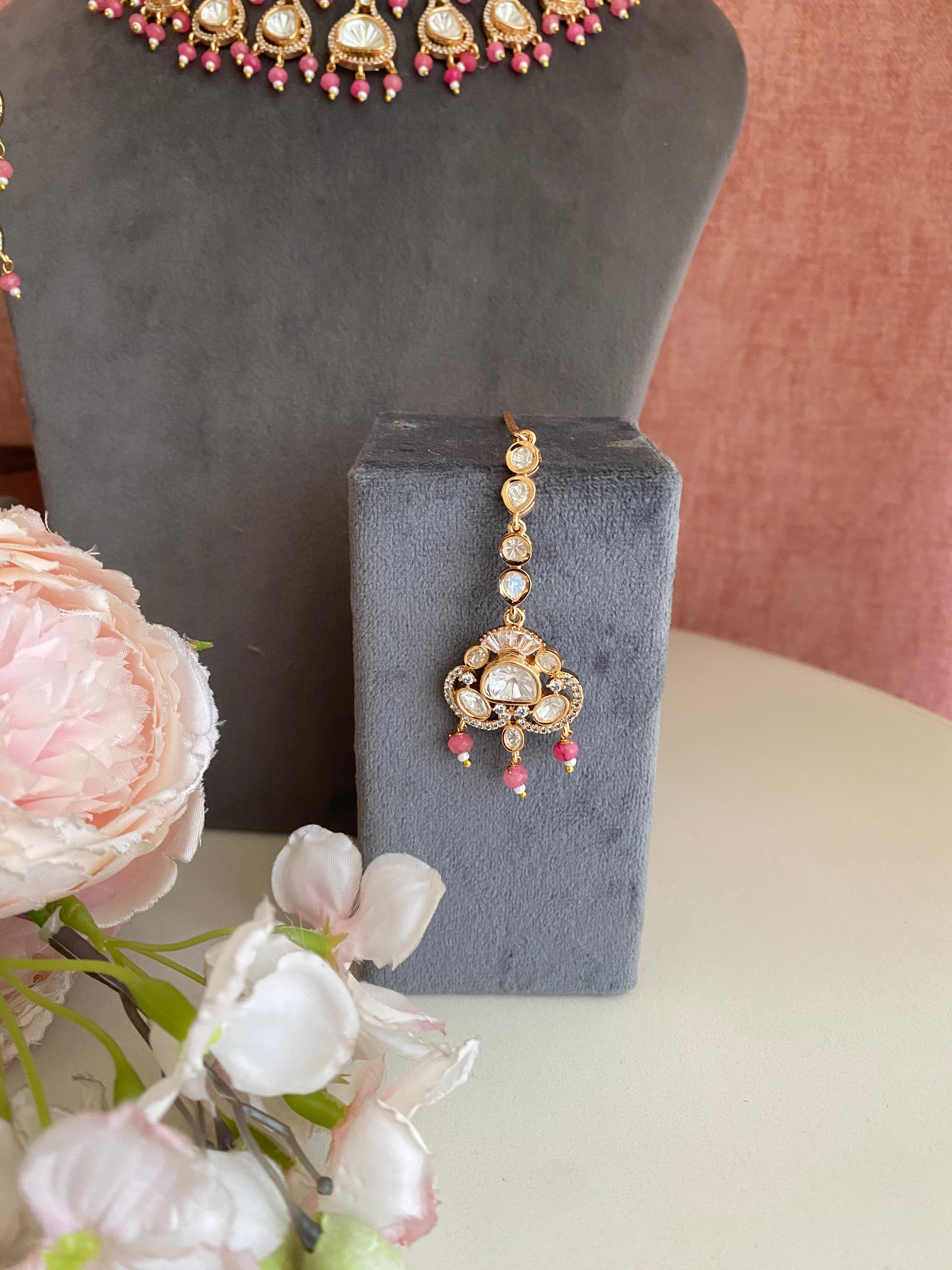 Gold Plated polki Necklace Set