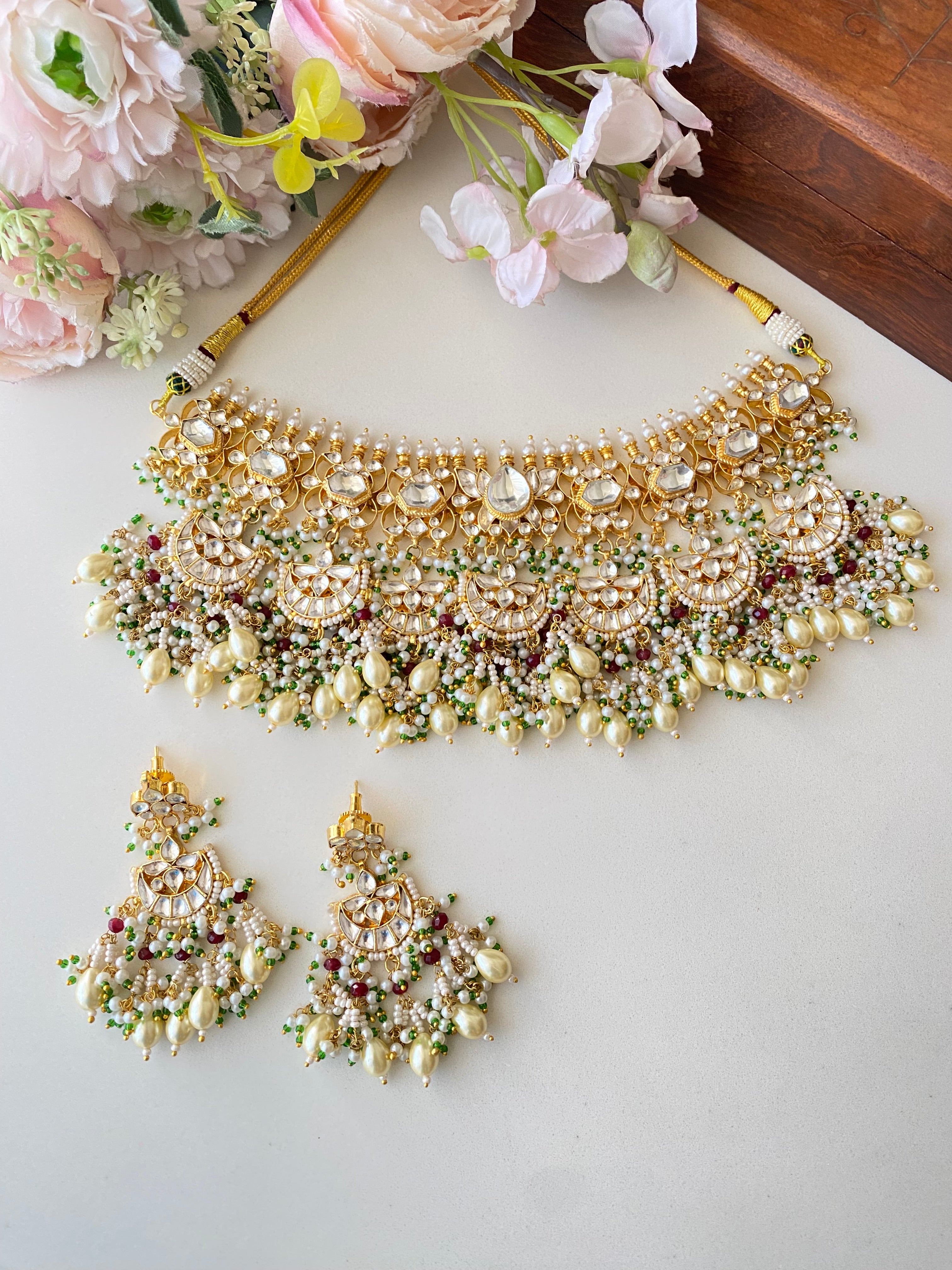 Kundan Gold plated Bridal Choker set