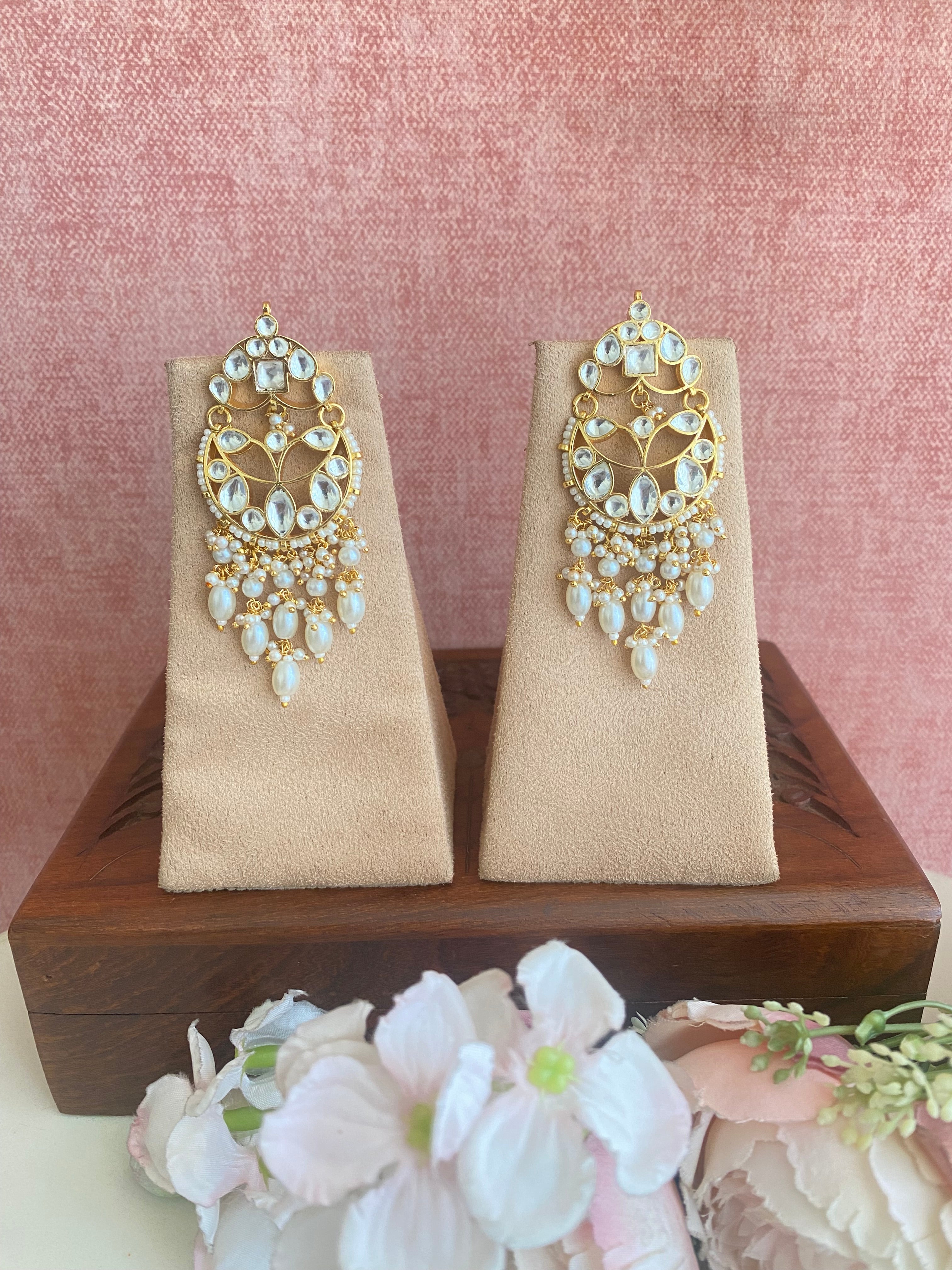 Gold Plated Kundan Earring