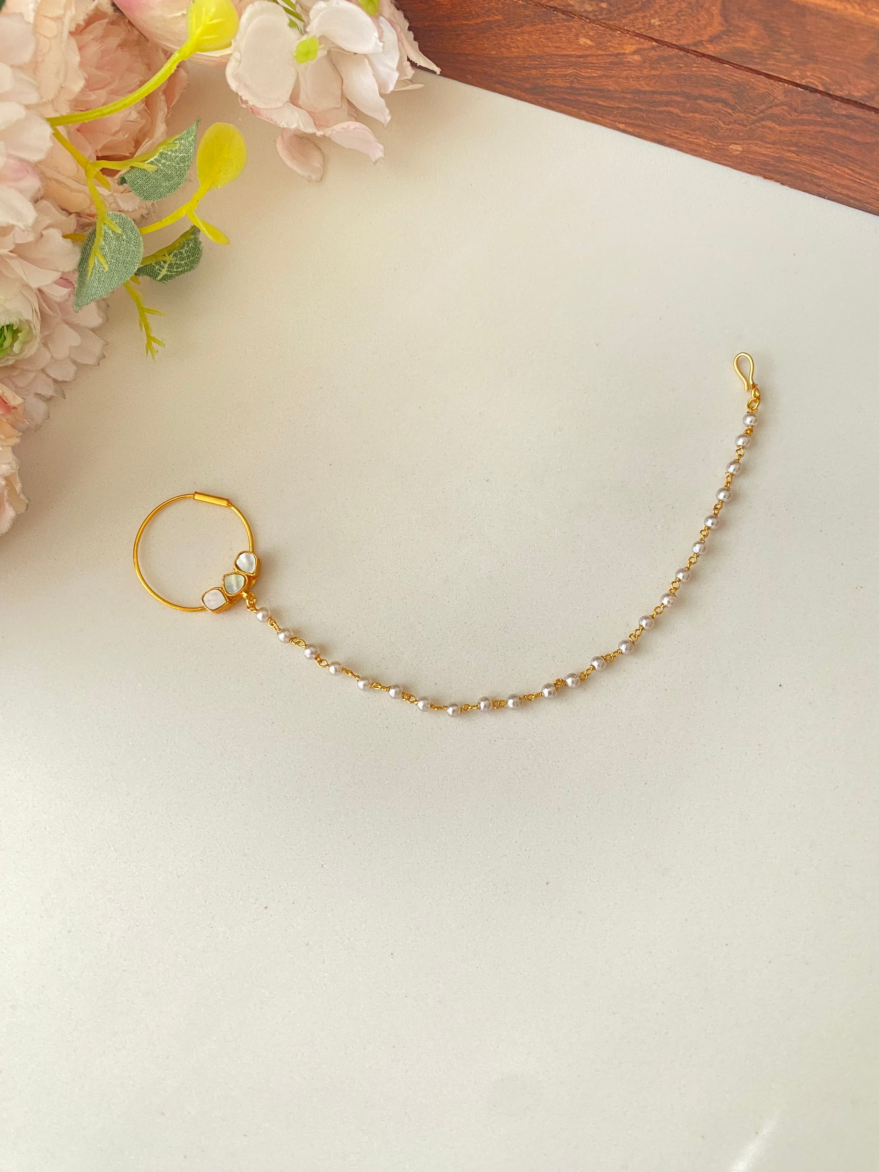 Mother Of Pearl (Pierced) Nose Ring