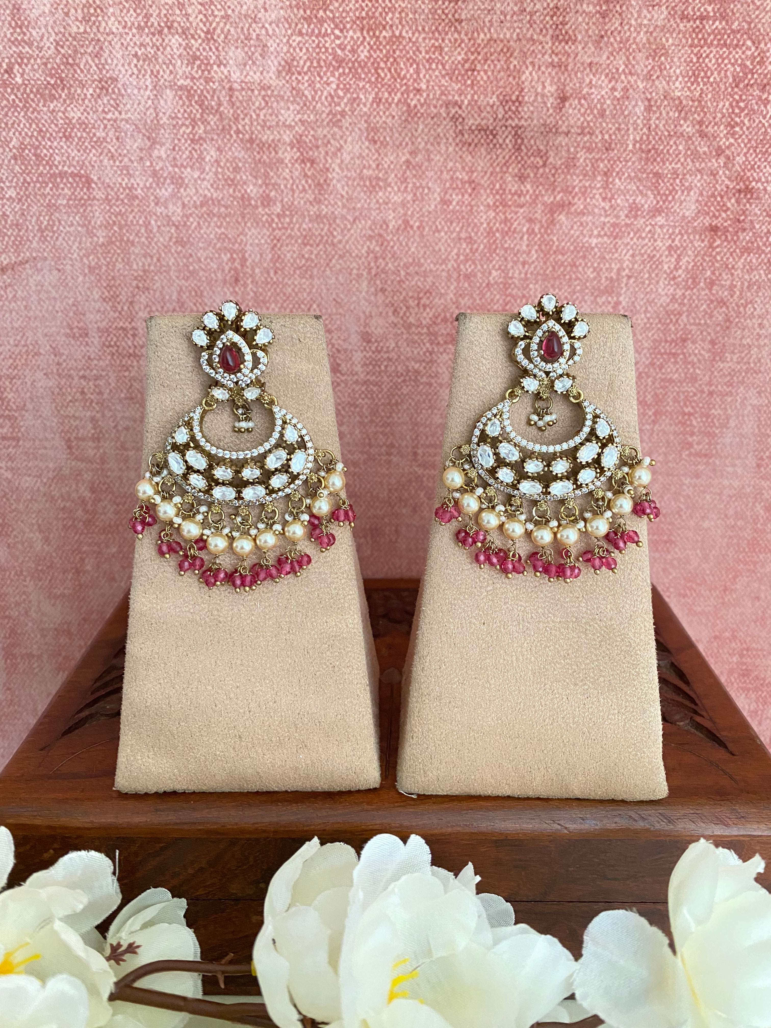 Silver plated Moissanite Earrings