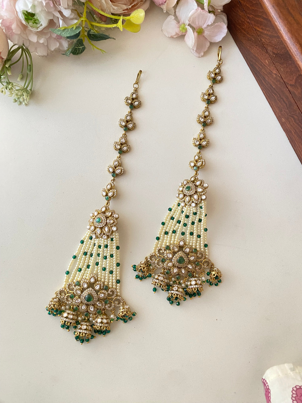 Moissanite Polki pasaa Earring