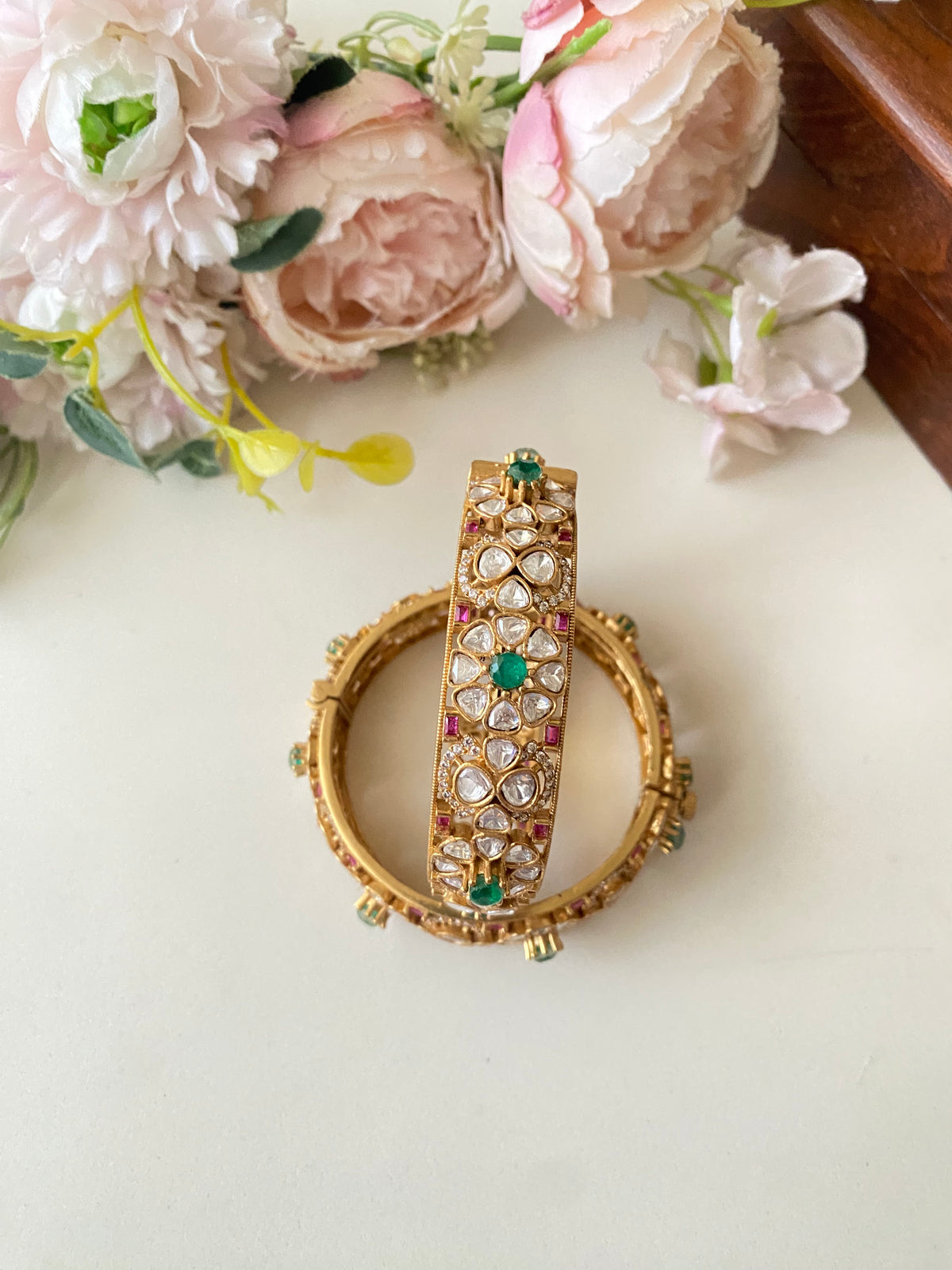 Gold plated Moissanite Bangles